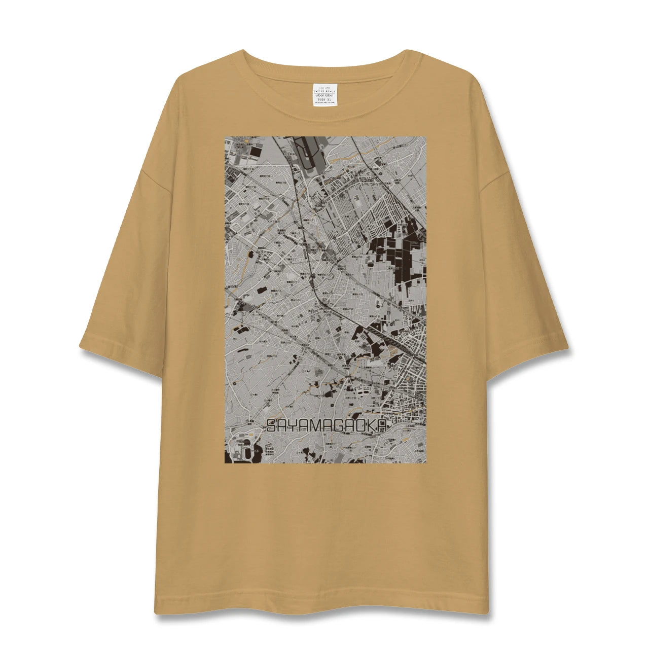 【狭山ヶ丘(埼玉県)】地図柄ビッグシルエットTシャツ