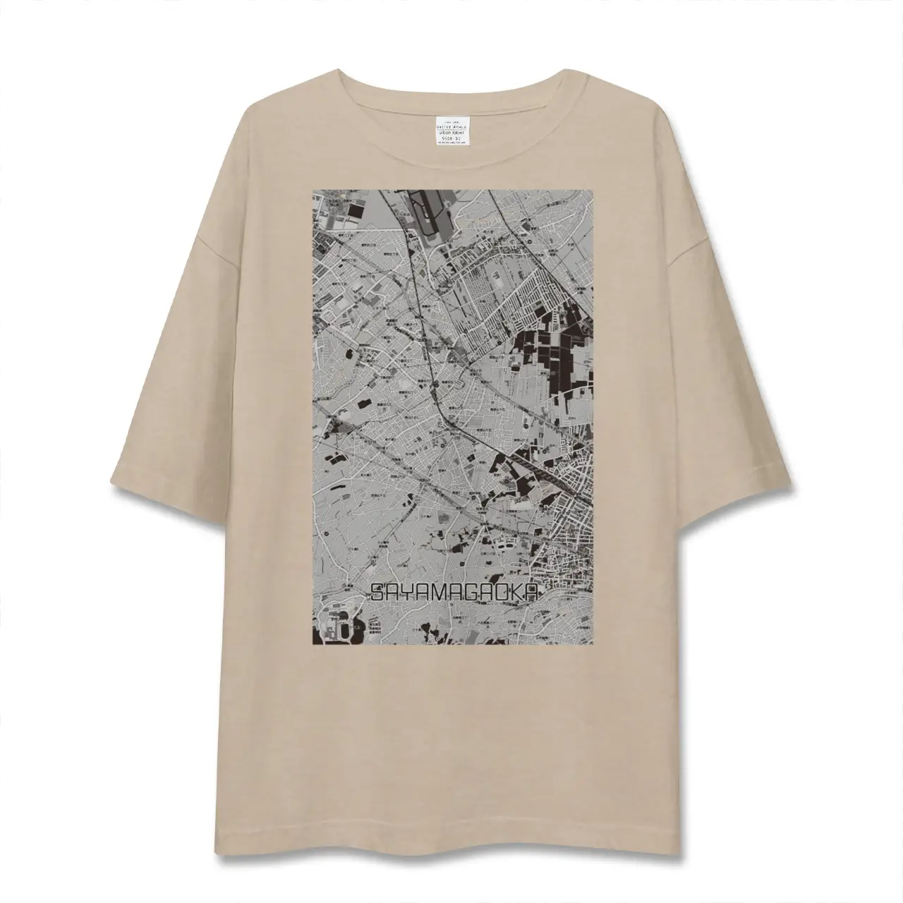 【狭山ヶ丘(埼玉県)】地図柄ビッグシルエットTシャツ