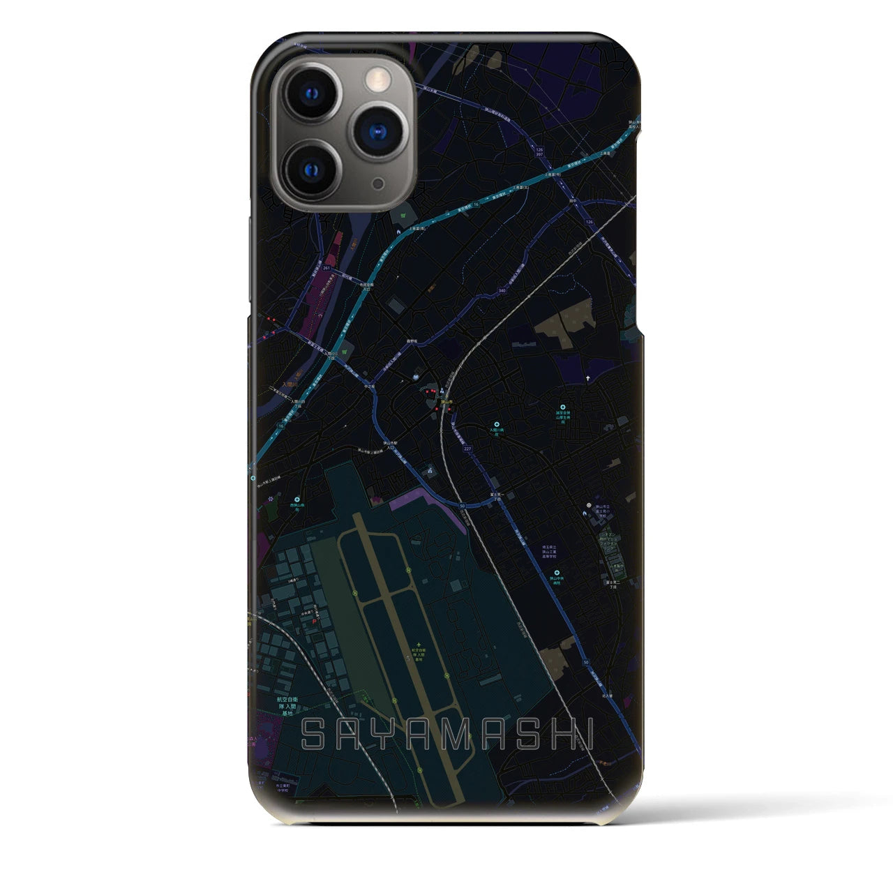 【狭山市(埼玉県)】地図柄iPhoneケース(バックカバータイプ)