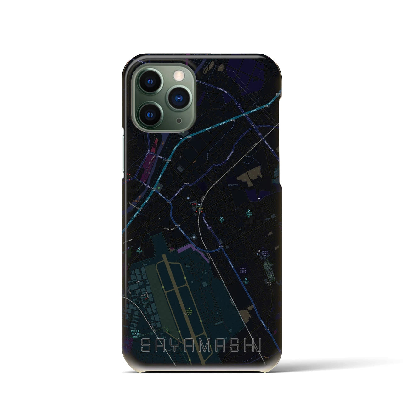 【狭山市(埼玉県)】地図柄iPhoneケース(バックカバータイプ)