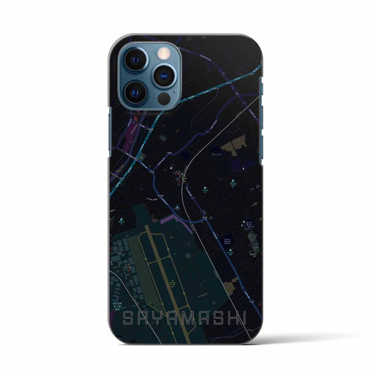 【狭山市(埼玉県)】地図柄iPhoneケース(バックカバータイプ)