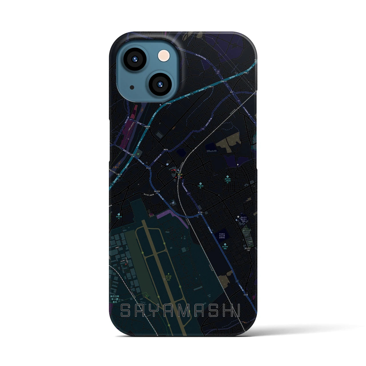 【狭山市(埼玉県)】地図柄iPhoneケース(バックカバータイプ)