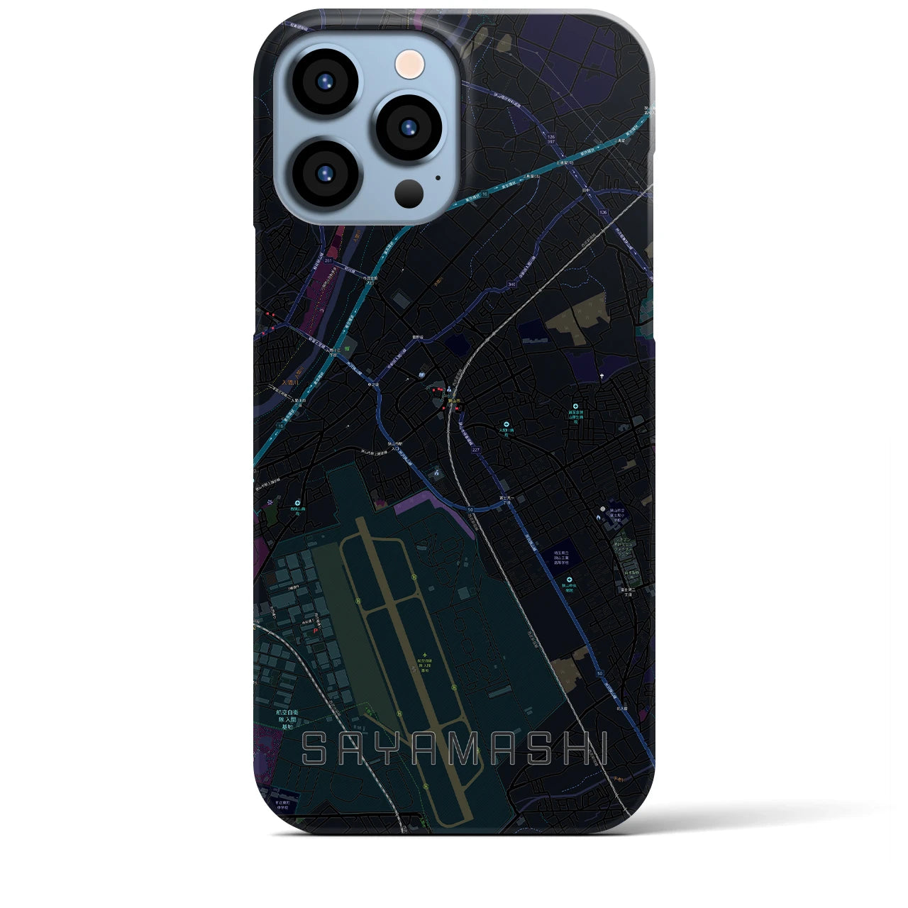 【狭山市(埼玉県)】地図柄iPhoneケース(バックカバータイプ)
