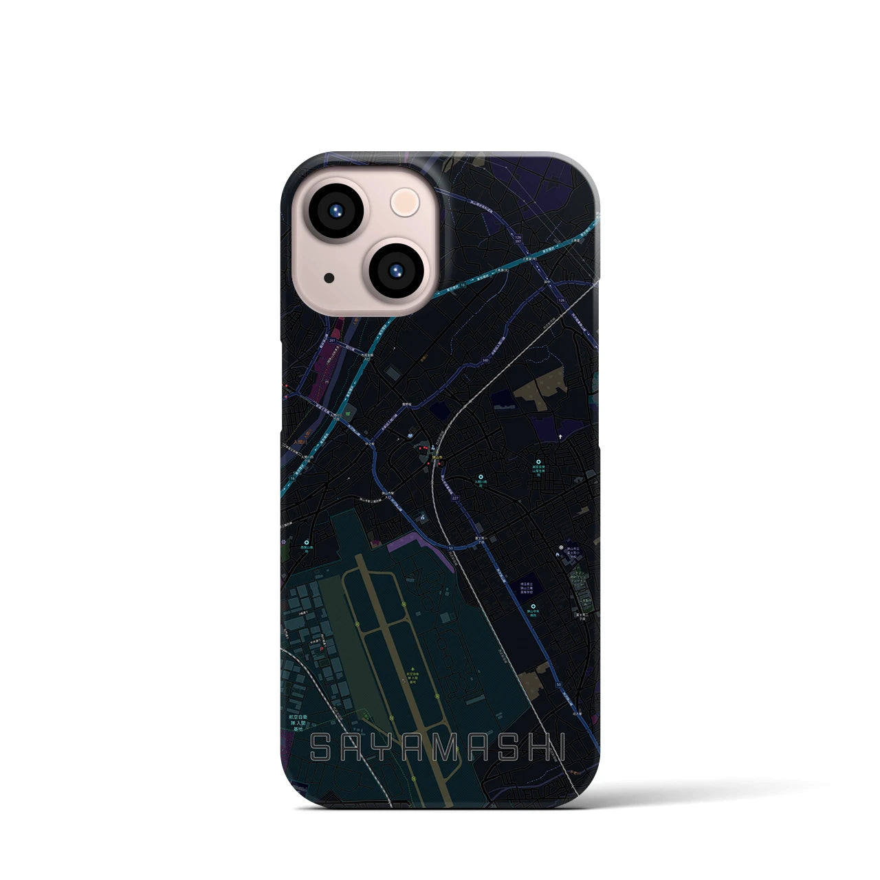 【狭山市(埼玉県)】地図柄iPhoneケース(バックカバータイプ)
