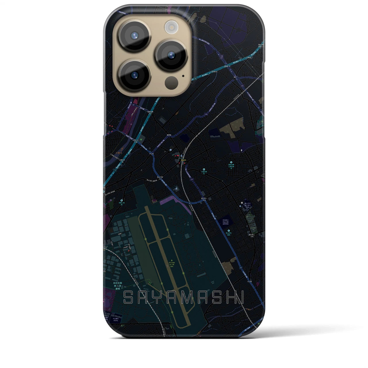 【狭山市(埼玉県)】地図柄iPhoneケース(バックカバータイプ)