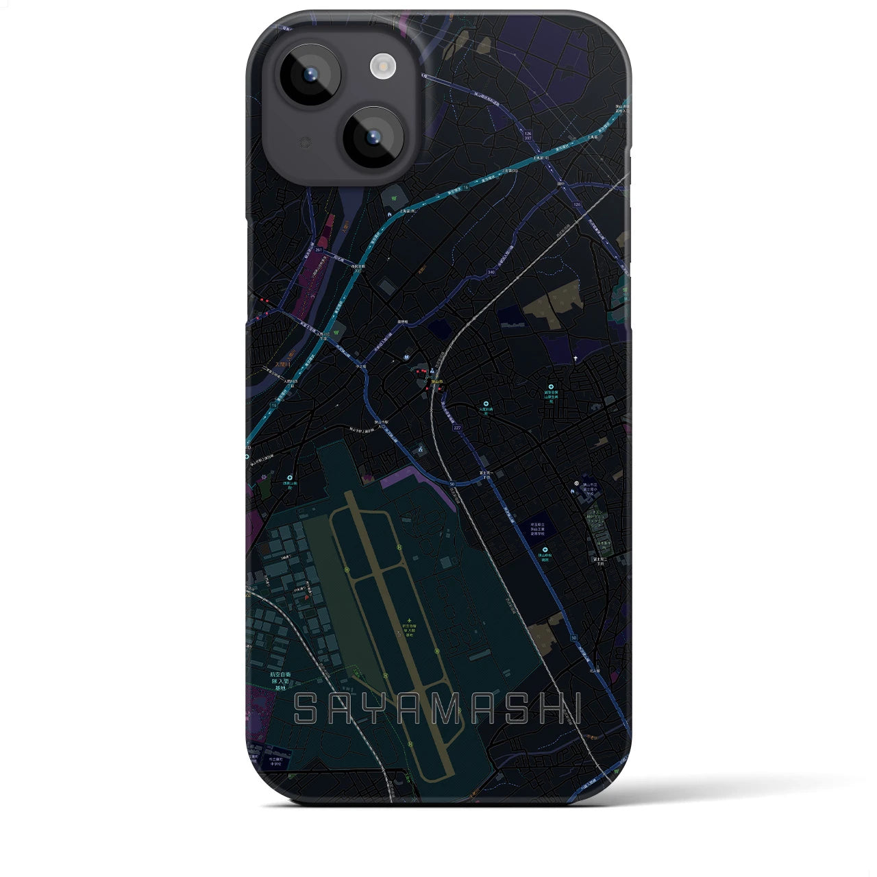 【狭山市(埼玉県)】地図柄iPhoneケース(バックカバータイプ)
