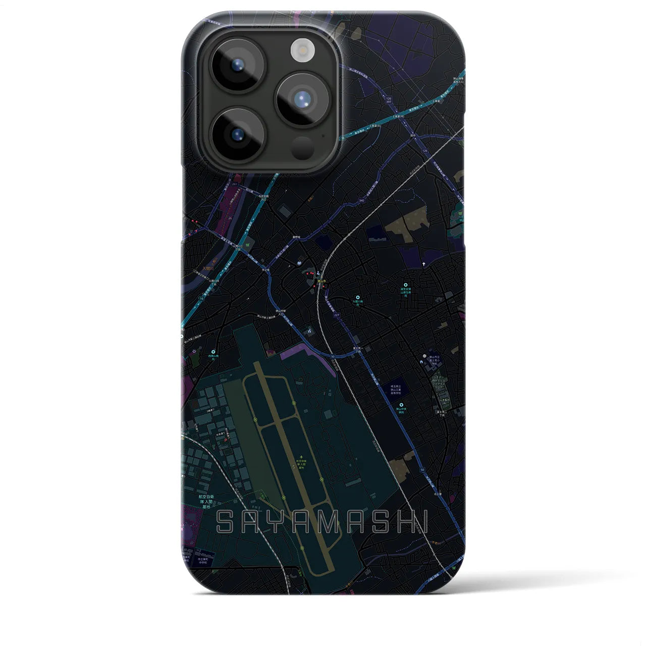 【狭山市(埼玉県)】地図柄iPhoneケース(バックカバータイプ)