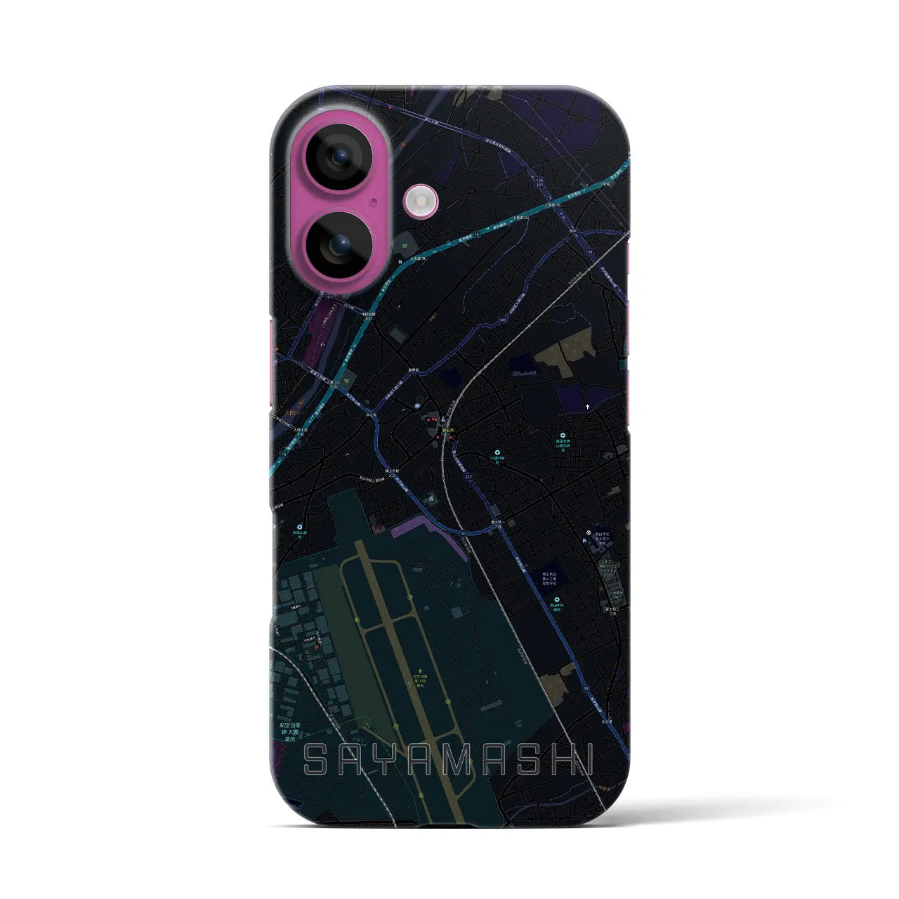 【狭山市(埼玉県)】地図柄iPhoneケース(バックカバータイプ)