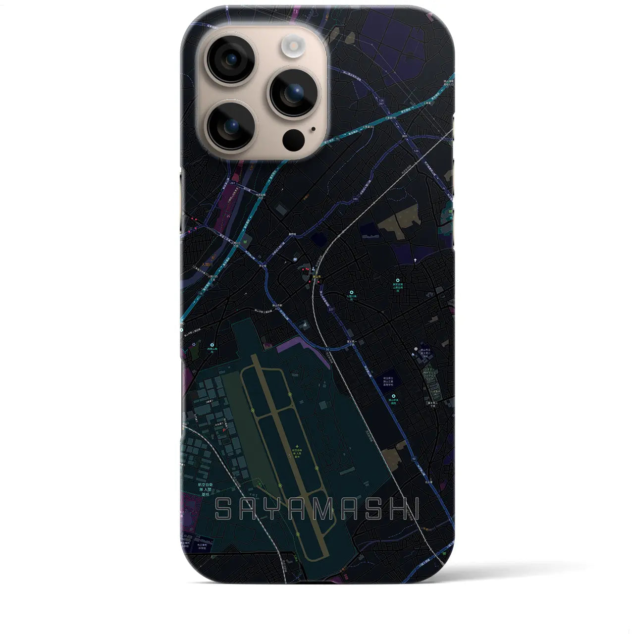 【狭山市(埼玉県)】地図柄iPhoneケース(バックカバータイプ)