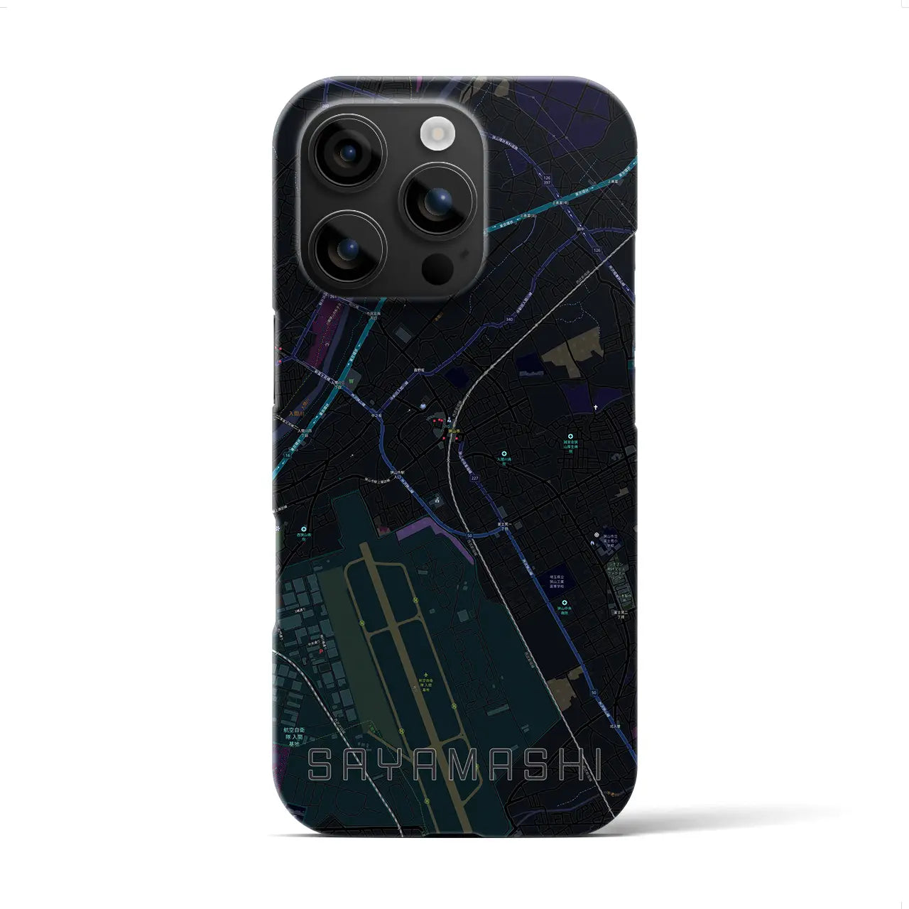 【狭山市(埼玉県)】地図柄iPhoneケース(バックカバータイプ)