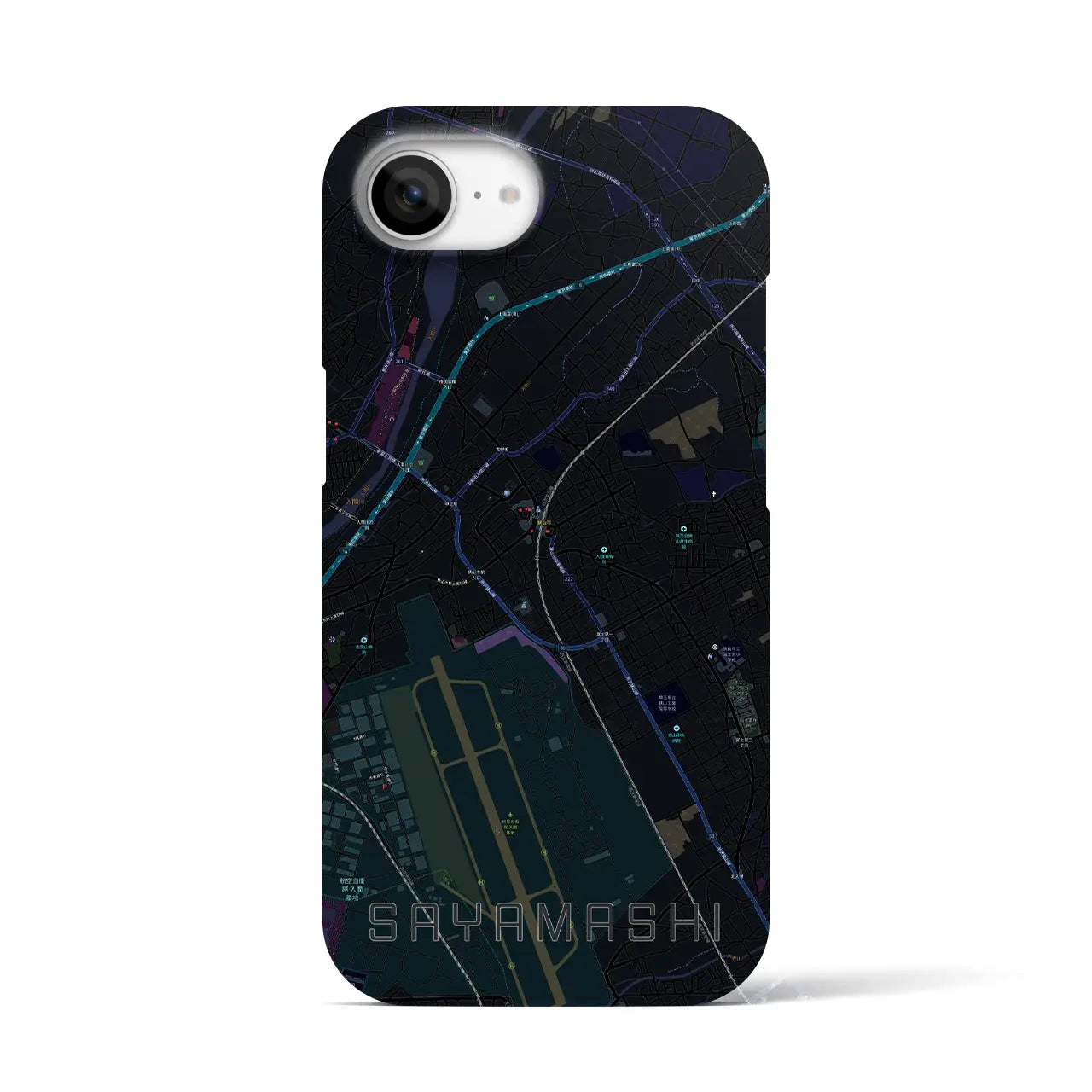 【狭山市(埼玉県)】地図柄iPhoneケース(バックカバータイプ)