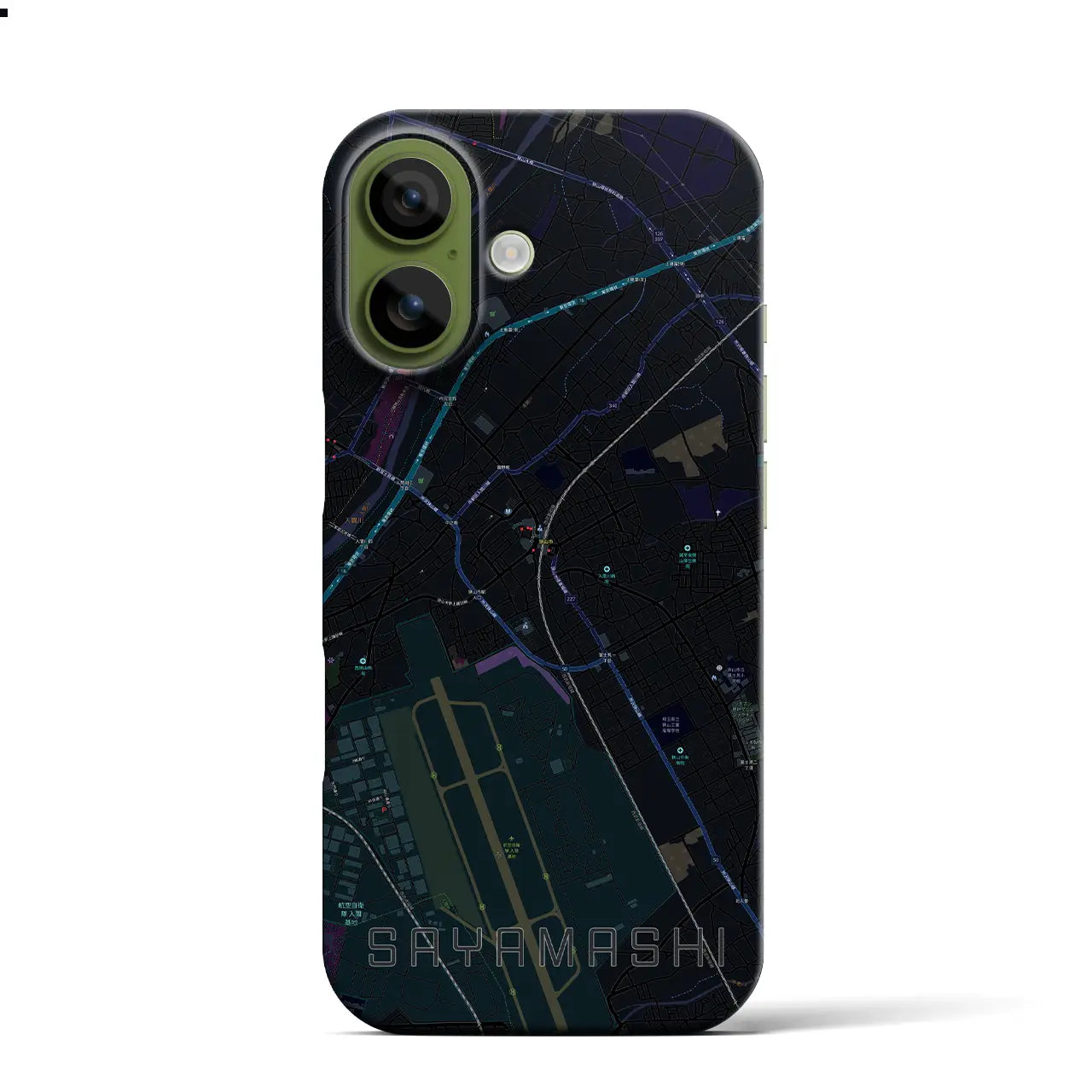 【狭山市(埼玉県)】地図柄iPhoneケース(バックカバータイプ)