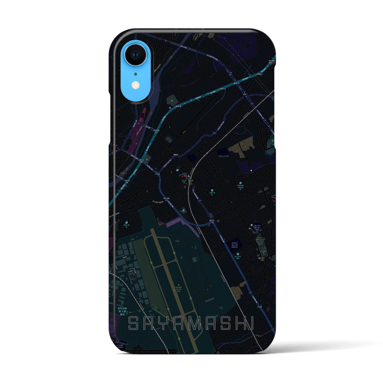 【狭山市(埼玉県)】地図柄iPhoneケース(バックカバータイプ)