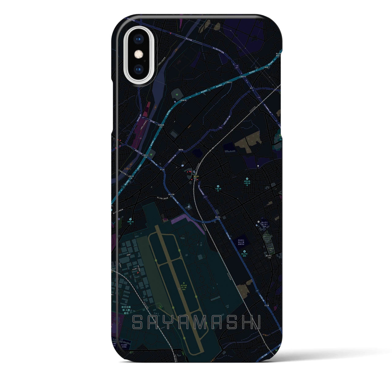 【狭山市(埼玉県)】地図柄iPhoneケース(バックカバータイプ)