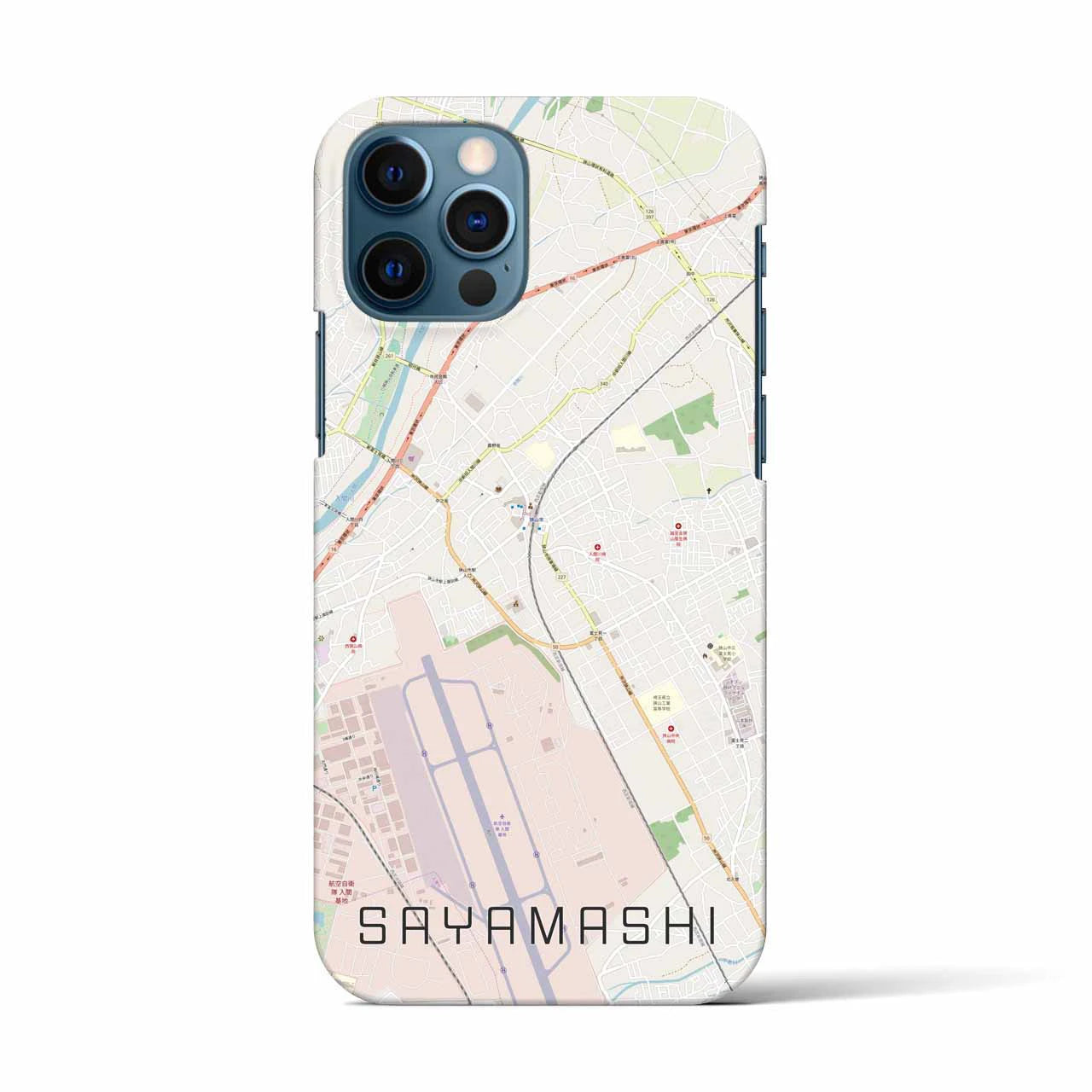 【狭山市(埼玉県)】地図柄iPhoneケース(バックカバータイプ)