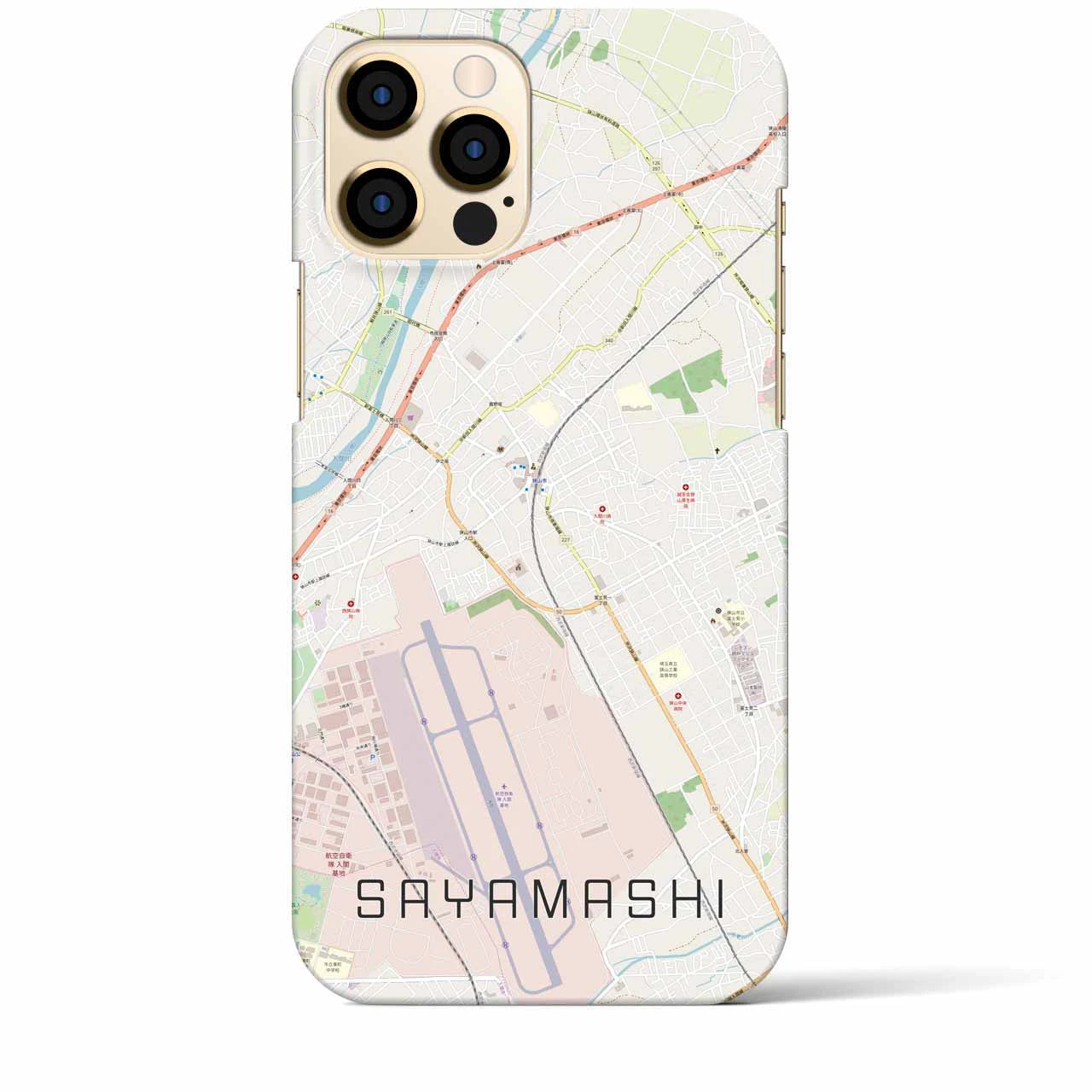 【狭山市(埼玉県)】地図柄iPhoneケース(バックカバータイプ)