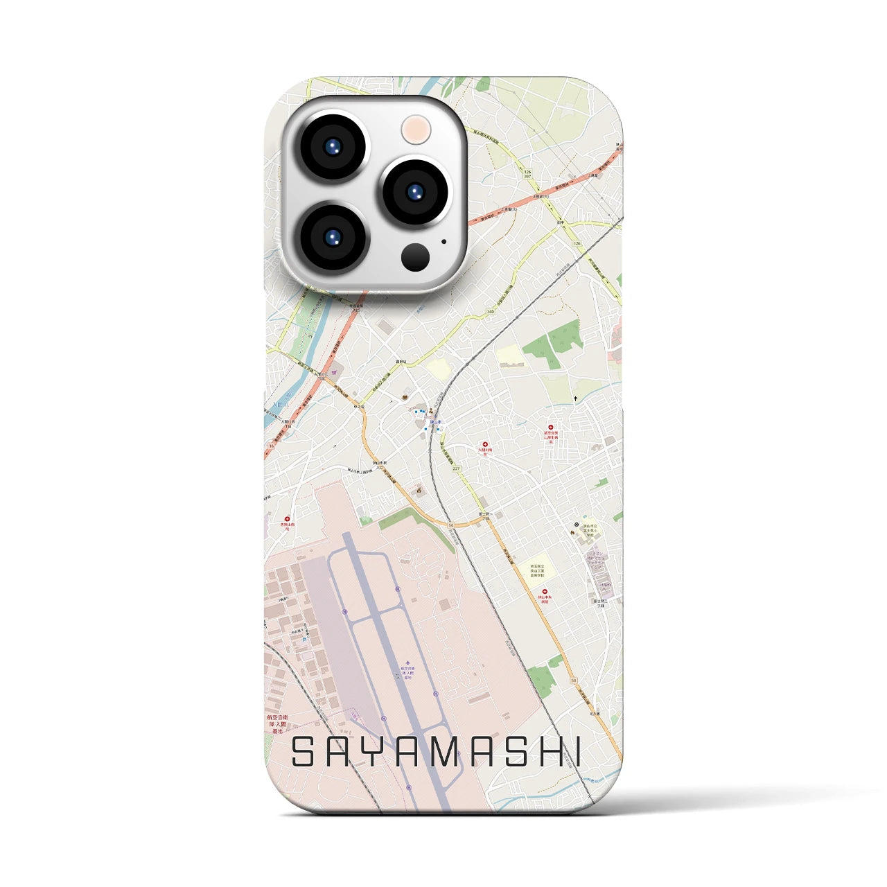 【狭山市(埼玉県)】地図柄iPhoneケース(バックカバータイプ)