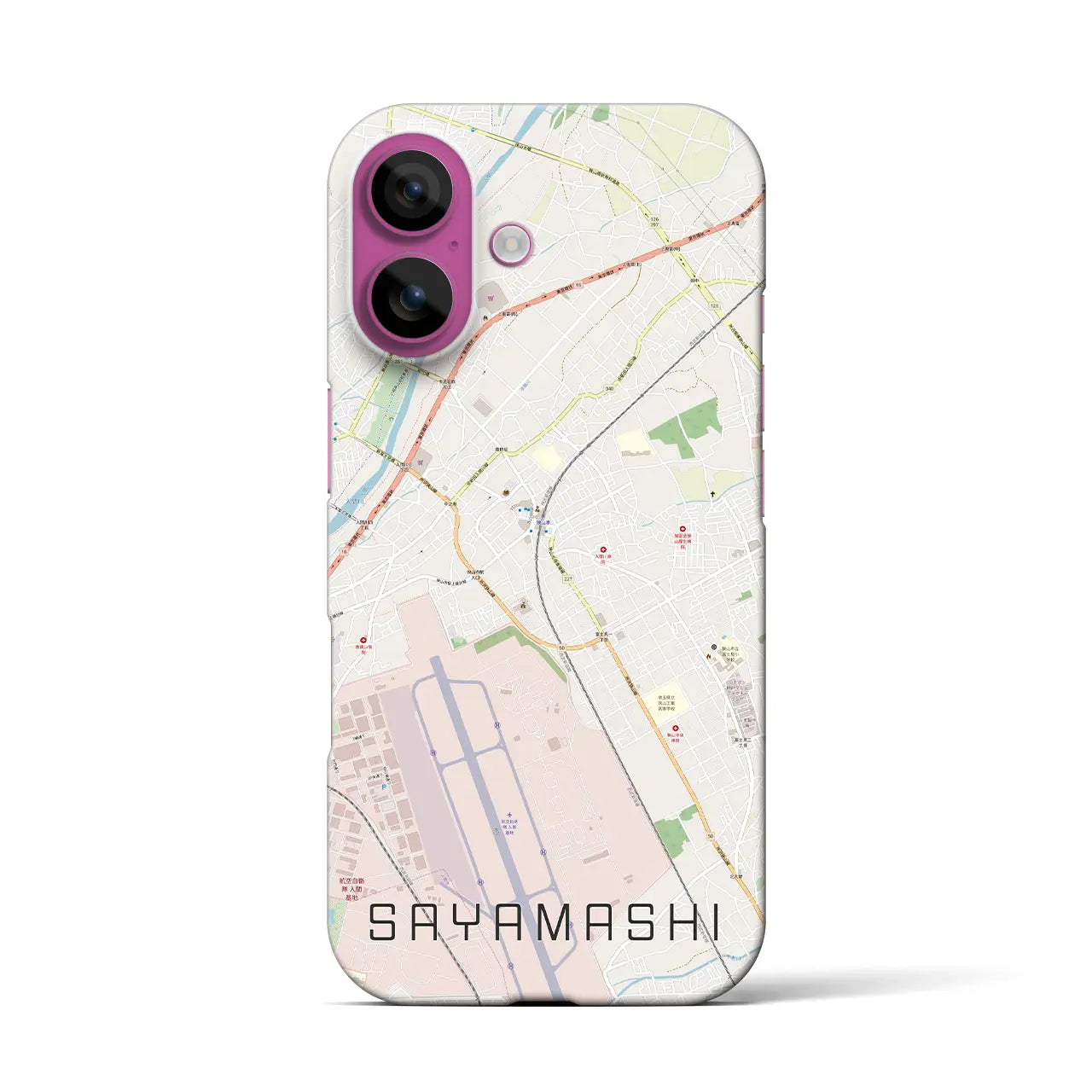 【狭山市(埼玉県)】地図柄iPhoneケース(バックカバータイプ)