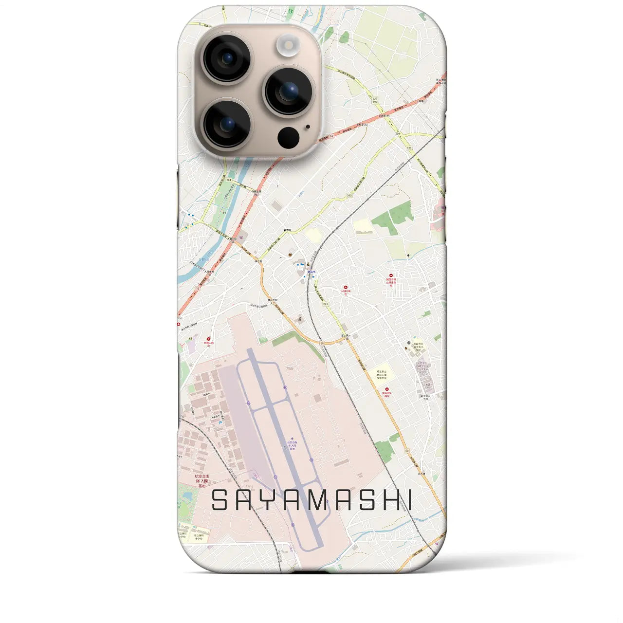 【狭山市(埼玉県)】地図柄iPhoneケース(バックカバータイプ)