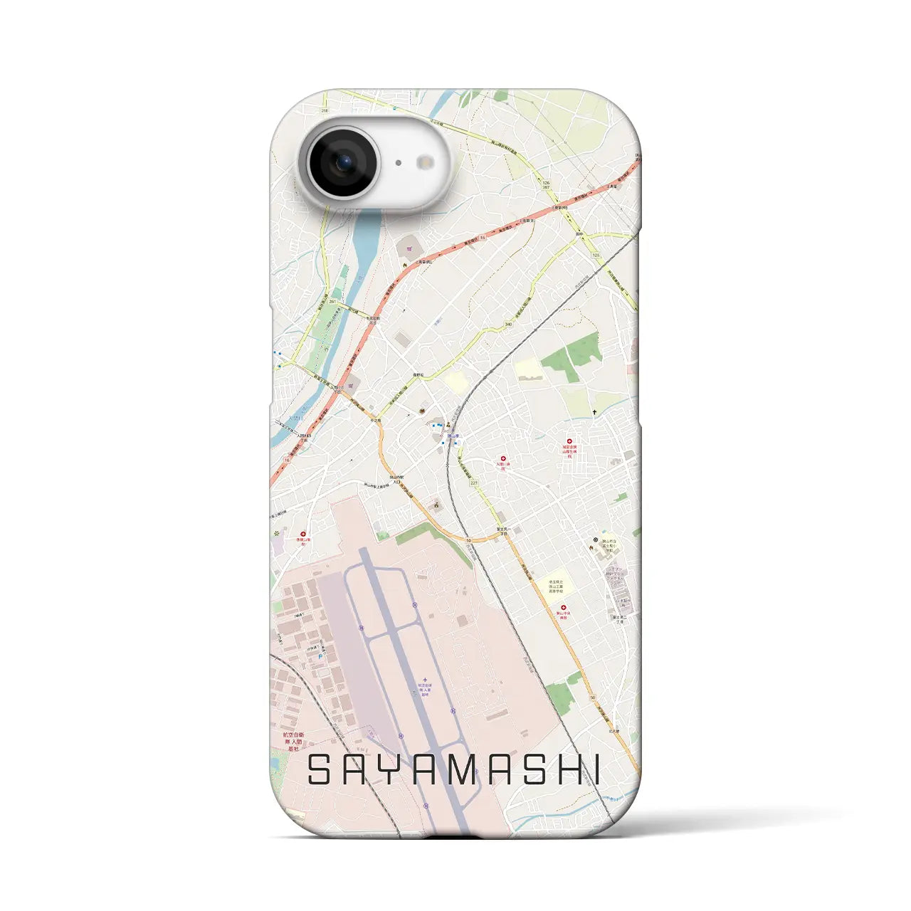 【狭山市(埼玉県)】地図柄iPhoneケース(バックカバータイプ)