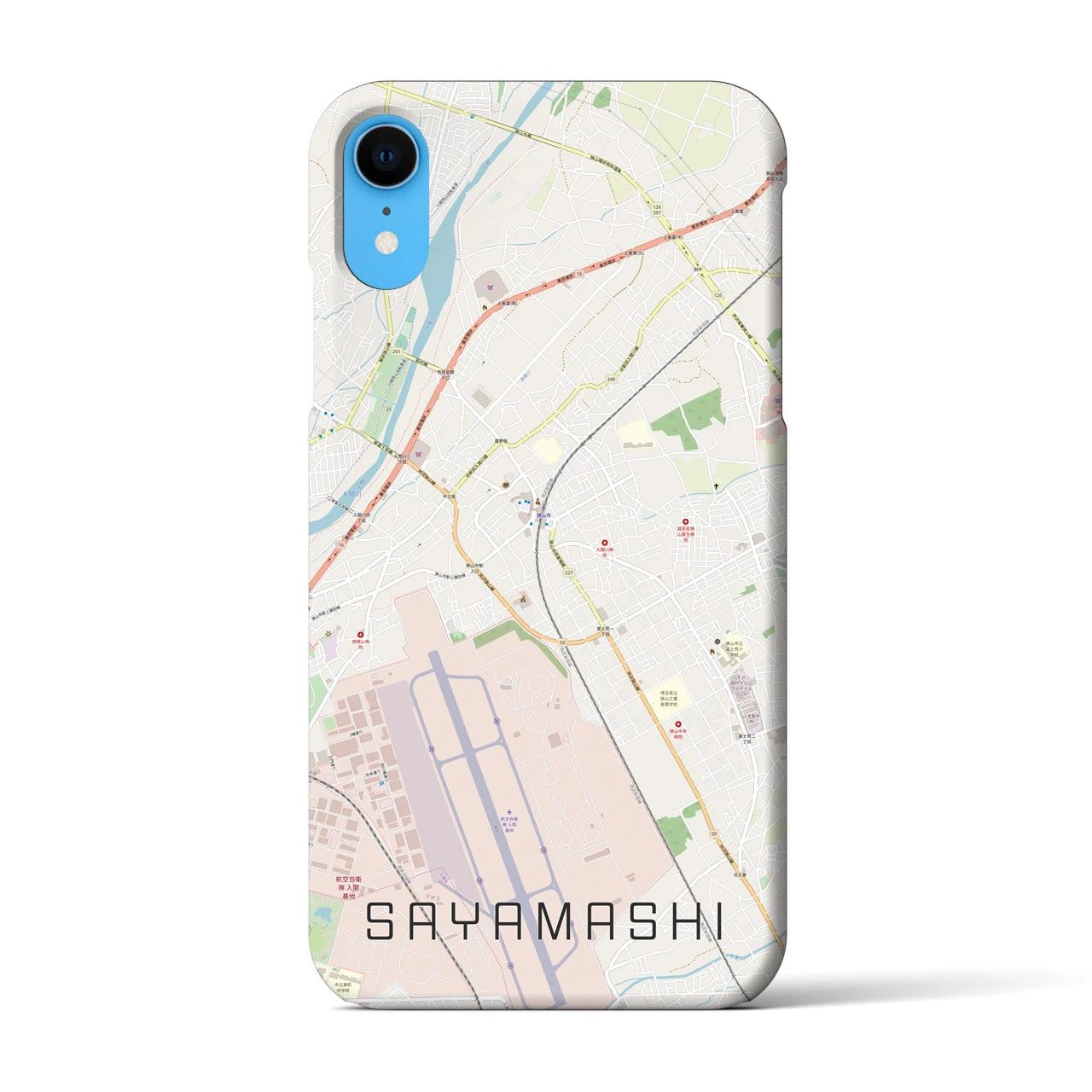 【狭山市(埼玉県)】地図柄iPhoneケース(バックカバータイプ)