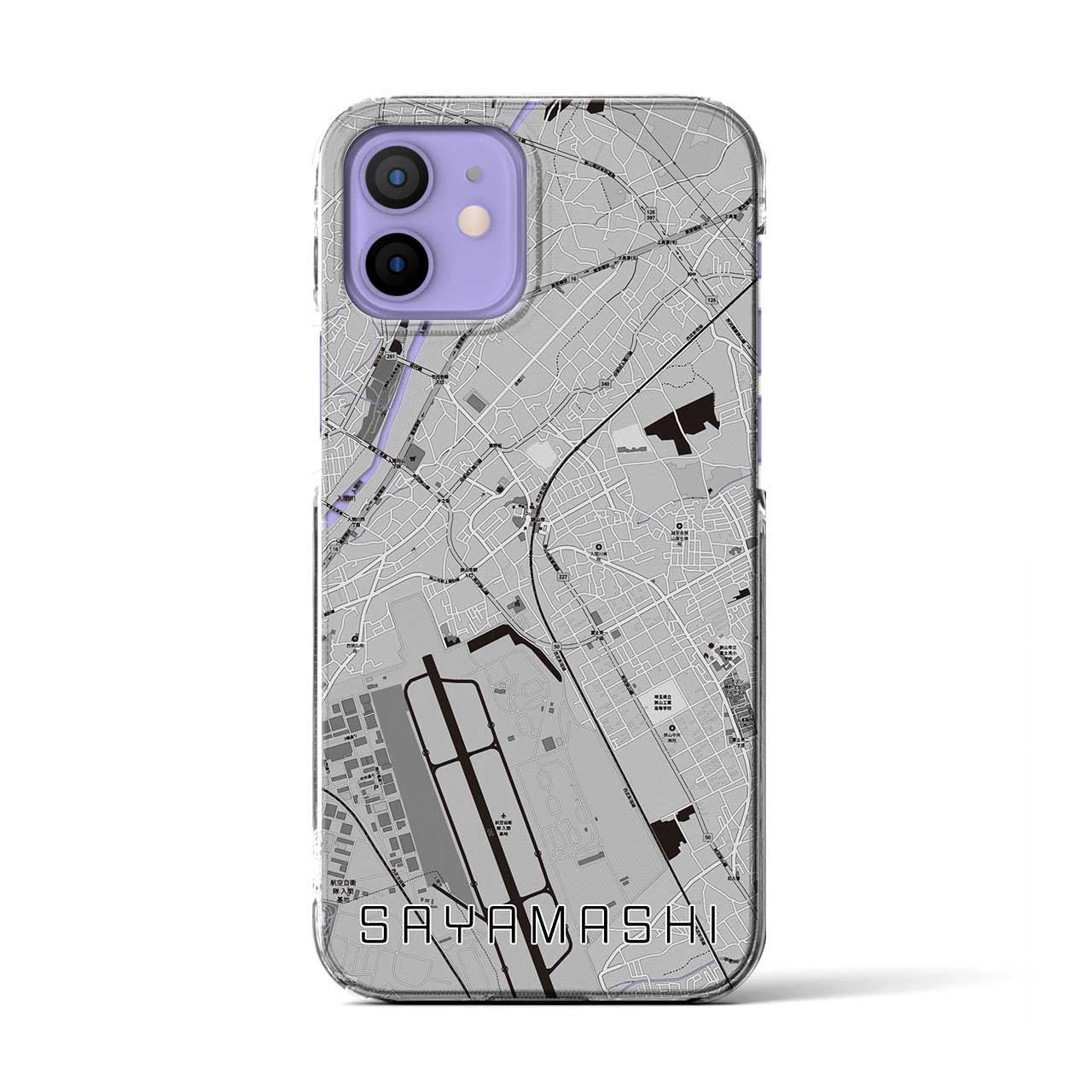 【狭山市(埼玉県)】地図柄iPhoneケース(クリアタイプ)