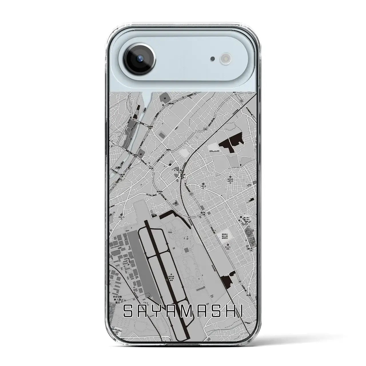 【狭山市(埼玉県)】地図柄iPhoneケース(クリアタイプ)