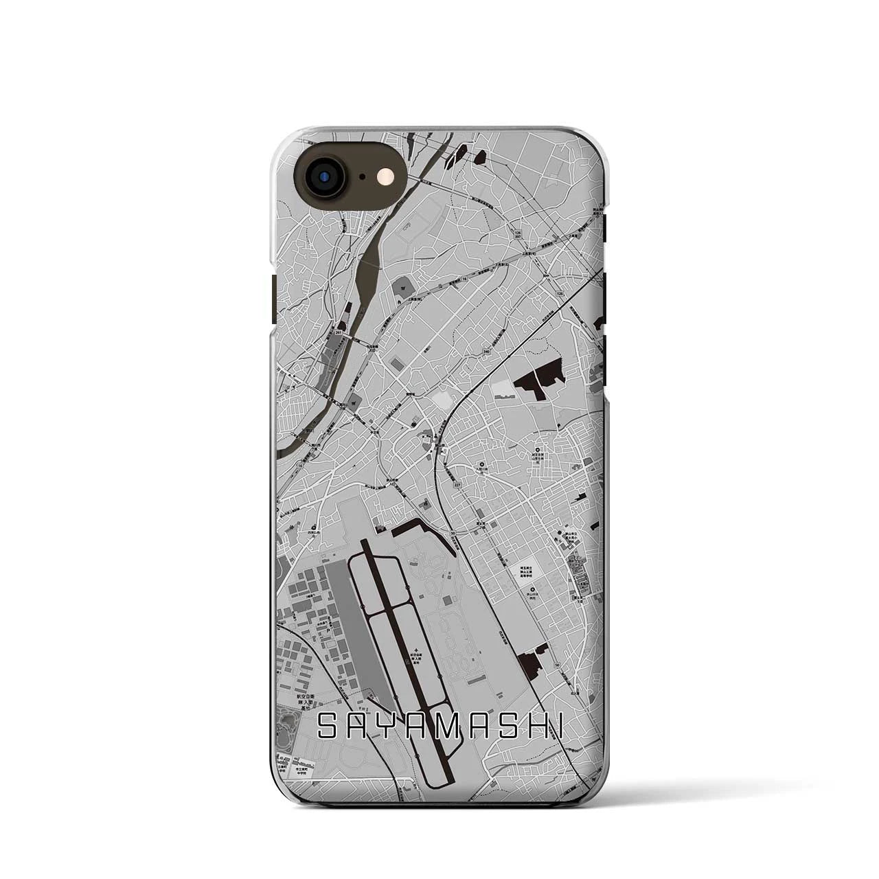 【狭山市(埼玉県)】地図柄iPhoneケース(クリアタイプ)