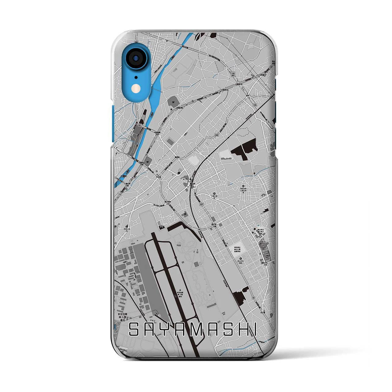 【狭山市(埼玉県)】地図柄iPhoneケース(クリアタイプ)