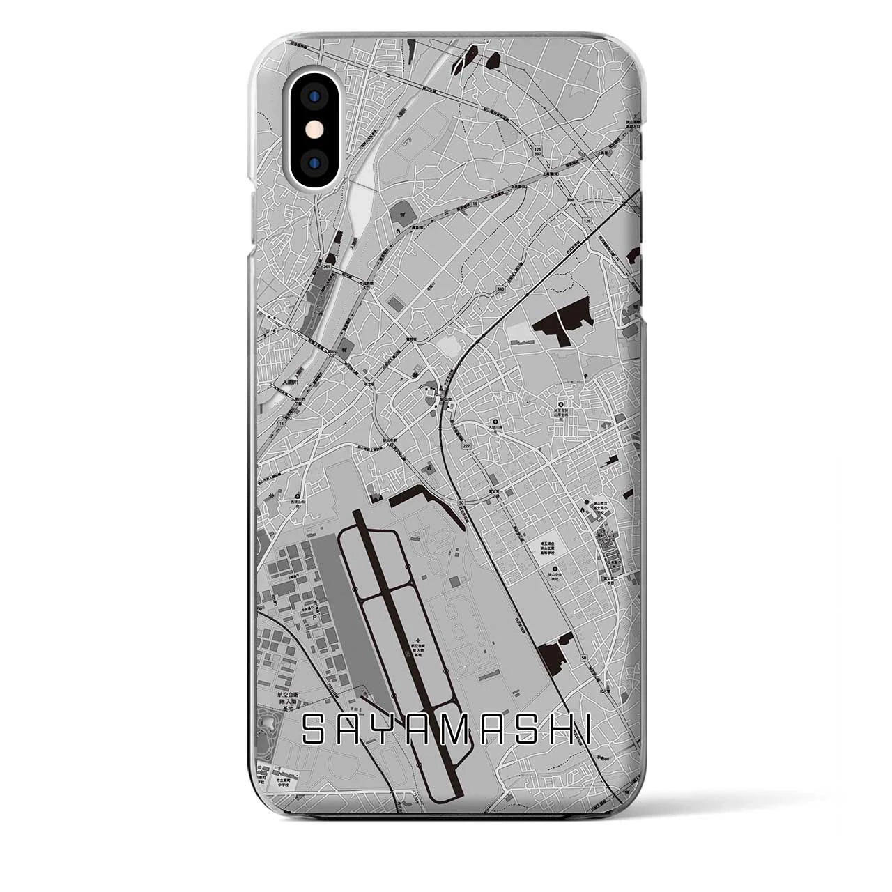 【狭山市(埼玉県)】地図柄iPhoneケース(クリアタイプ)