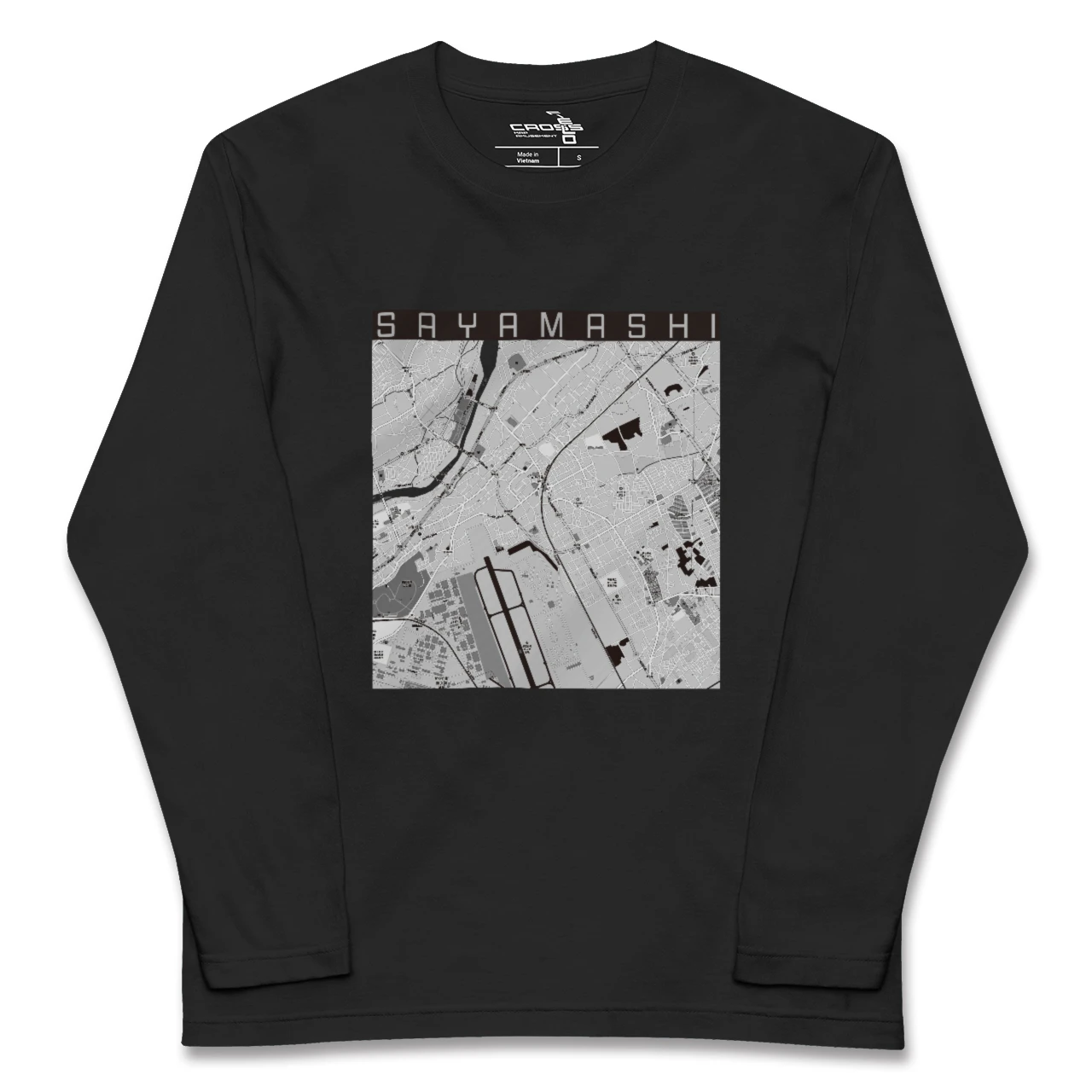 【狭山市(埼玉県)】地図柄ロングスリーブTシャツ