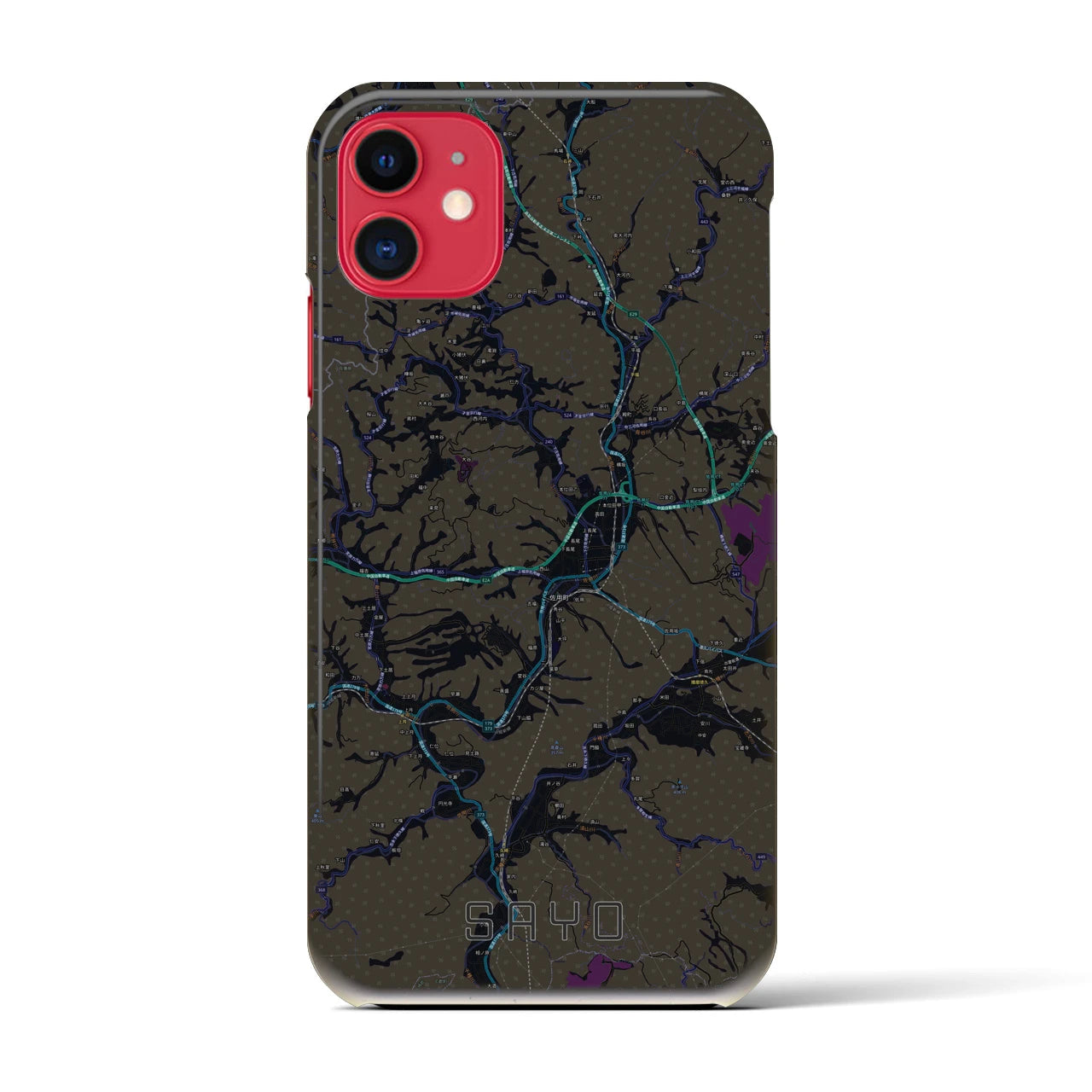 【佐用(兵庫県)】地図柄iPhoneケース(バックカバータイプ)