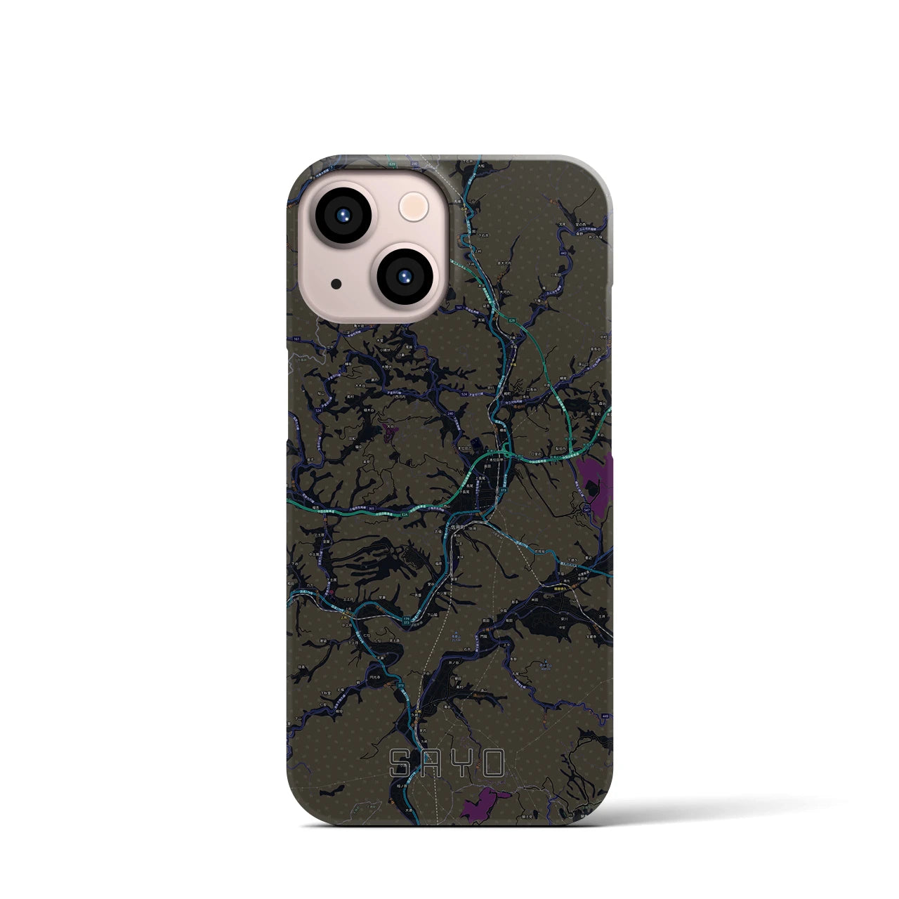 【佐用(兵庫県)】地図柄iPhoneケース(バックカバータイプ)