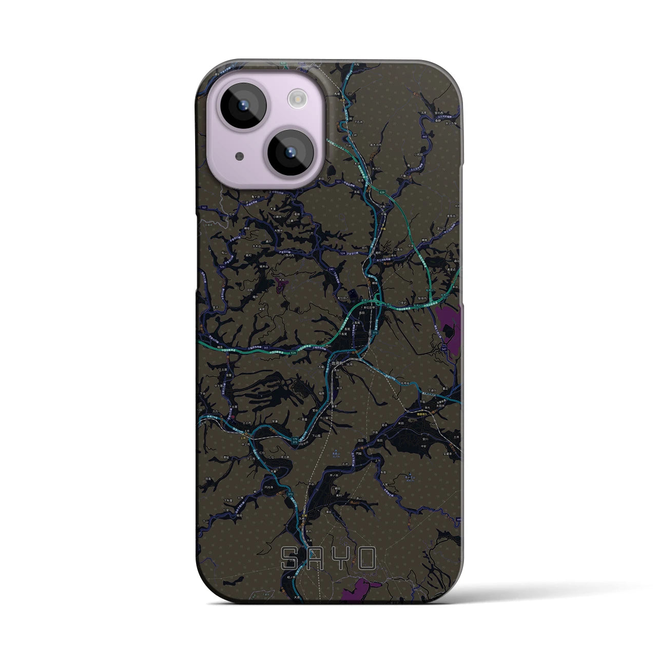 【佐用(兵庫県)】地図柄iPhoneケース(バックカバータイプ)