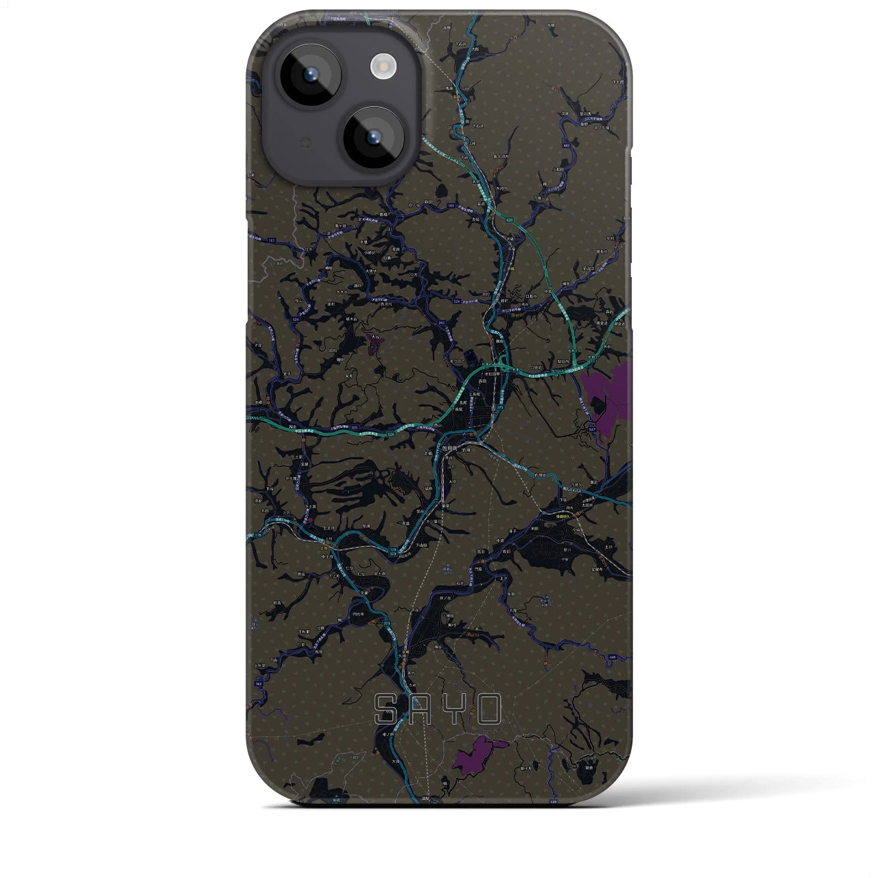 【佐用(兵庫県)】地図柄iPhoneケース(バックカバータイプ)