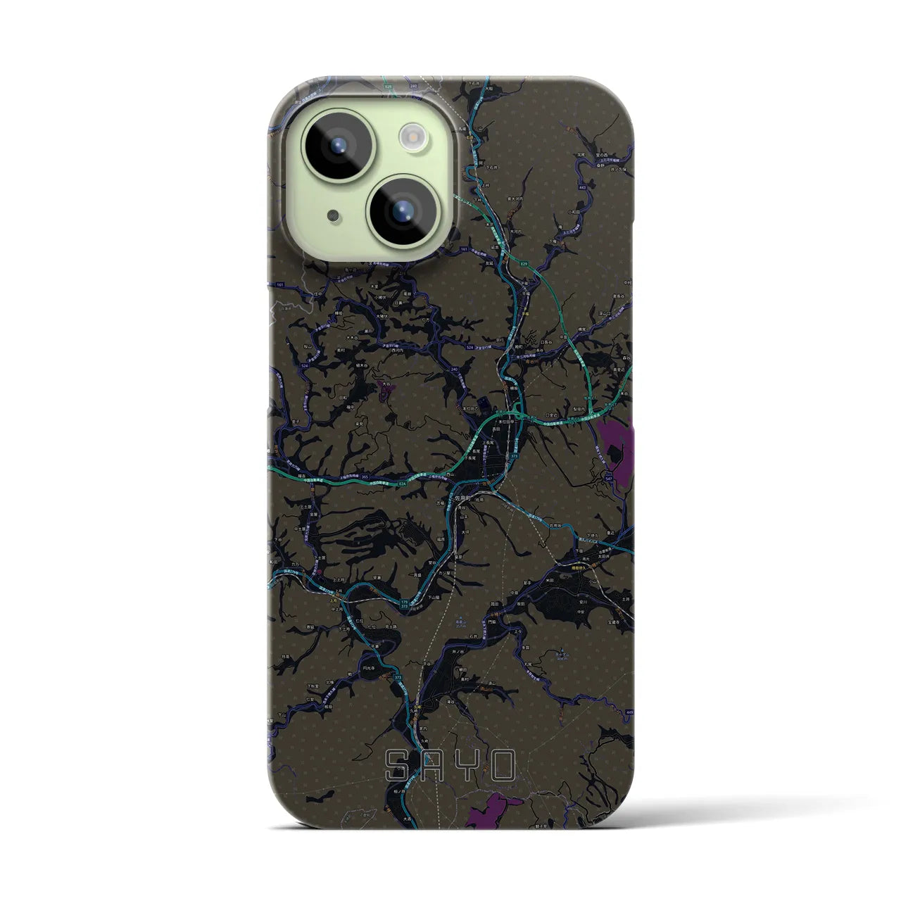 【佐用(兵庫県)】地図柄iPhoneケース(バックカバータイプ)