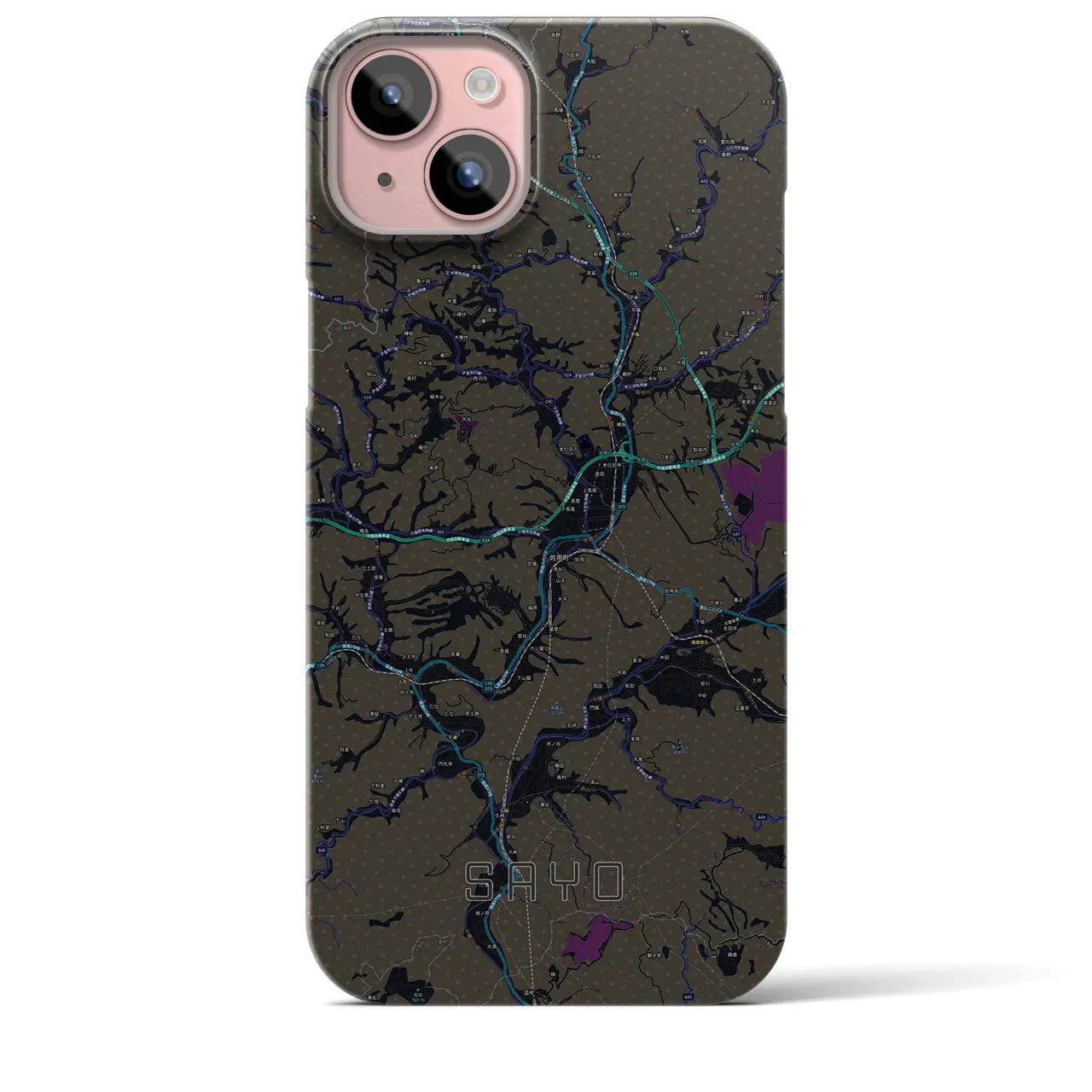 【佐用(兵庫県)】地図柄iPhoneケース(バックカバータイプ)
