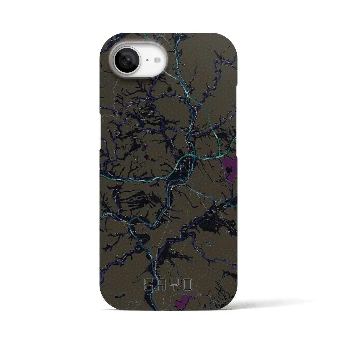 【佐用(兵庫県)】地図柄iPhoneケース(バックカバータイプ)