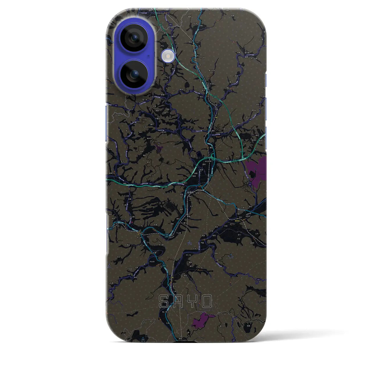 【佐用(兵庫県)】地図柄iPhoneケース(バックカバータイプ)