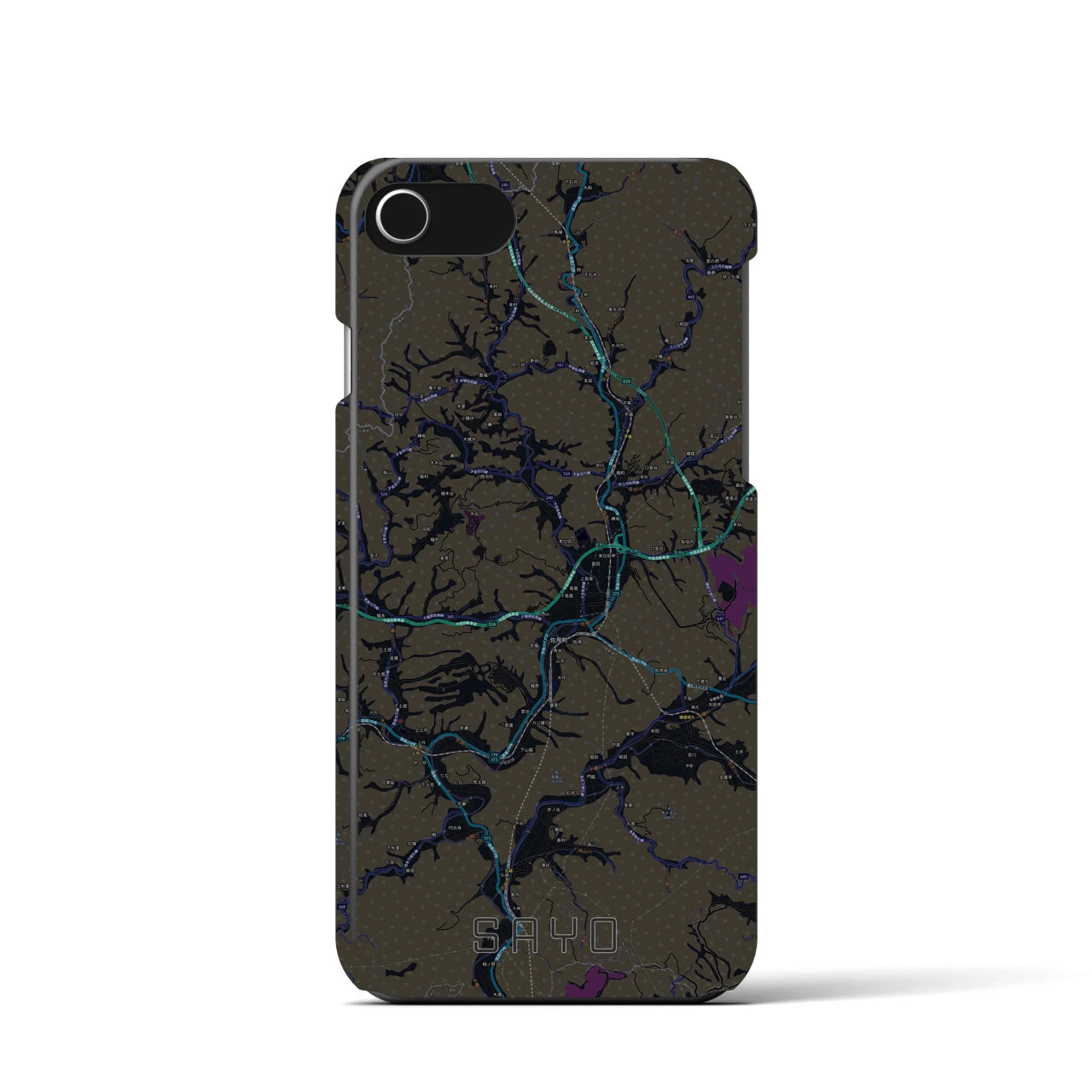 【佐用(兵庫県)】地図柄iPhoneケース(バックカバータイプ)