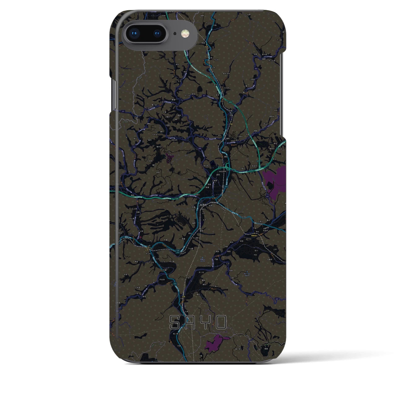 【佐用(兵庫県)】地図柄iPhoneケース(バックカバータイプ)