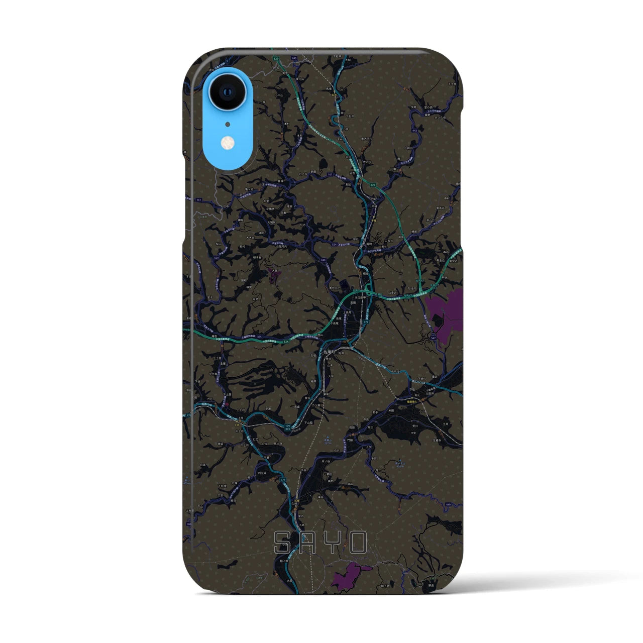 【佐用(兵庫県)】地図柄iPhoneケース(バックカバータイプ)