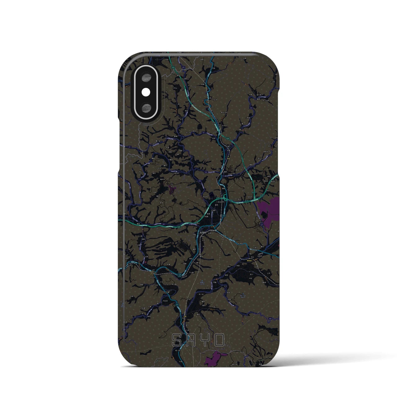 【佐用(兵庫県)】地図柄iPhoneケース(バックカバータイプ)