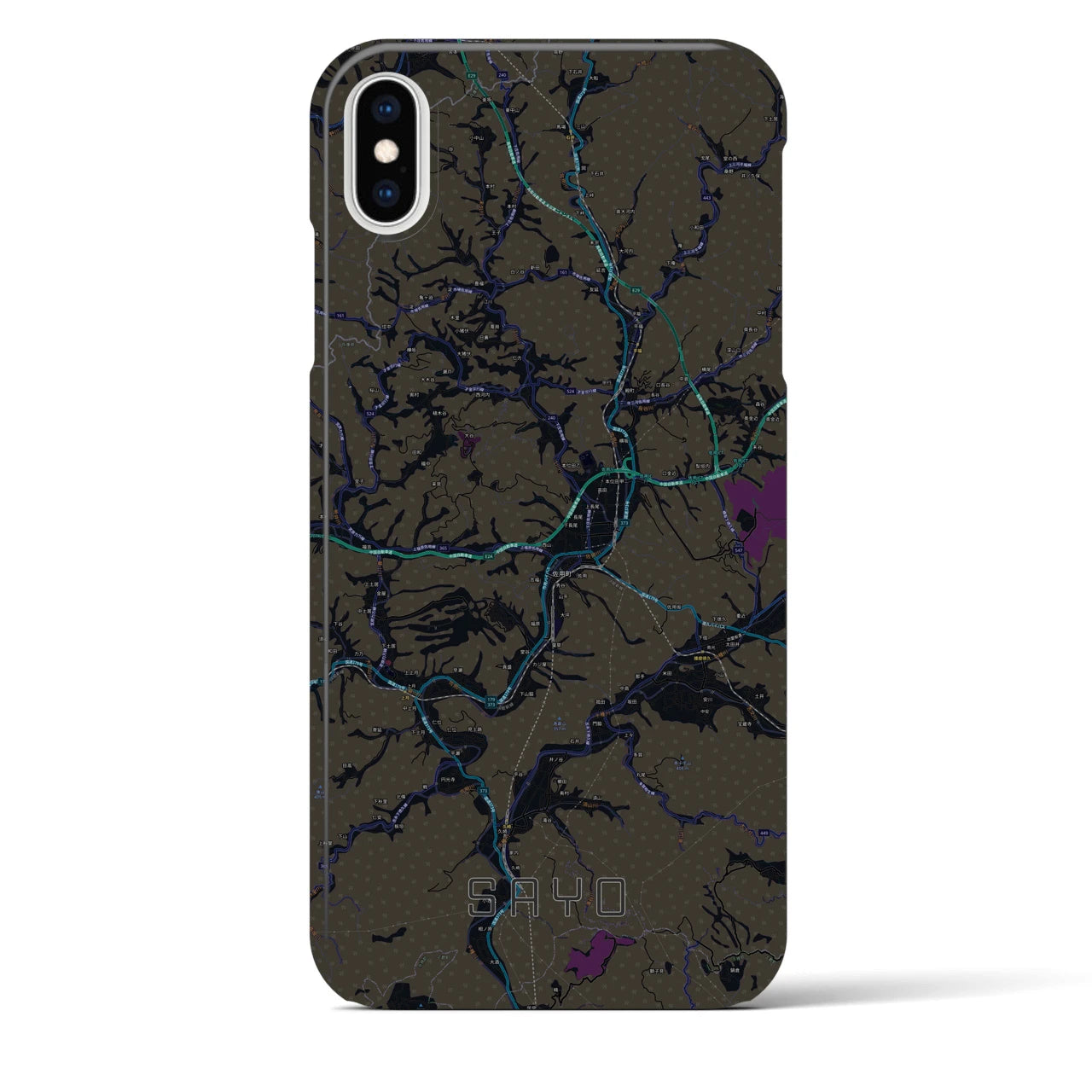 【佐用(兵庫県)】地図柄iPhoneケース(バックカバータイプ)