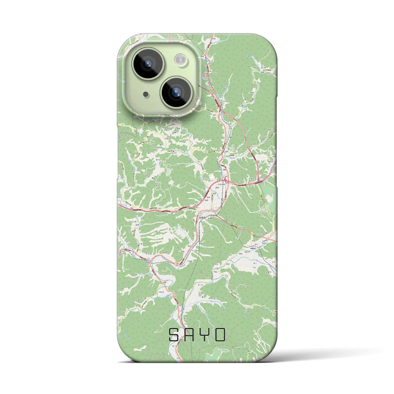 【佐用(兵庫県)】地図柄iPhoneケース(バックカバータイプ)