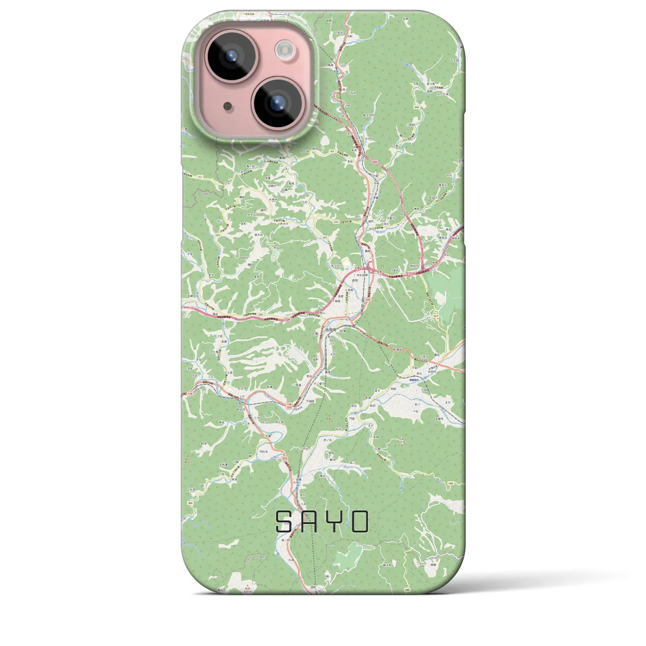 【佐用(兵庫県)】地図柄iPhoneケース(バックカバータイプ)