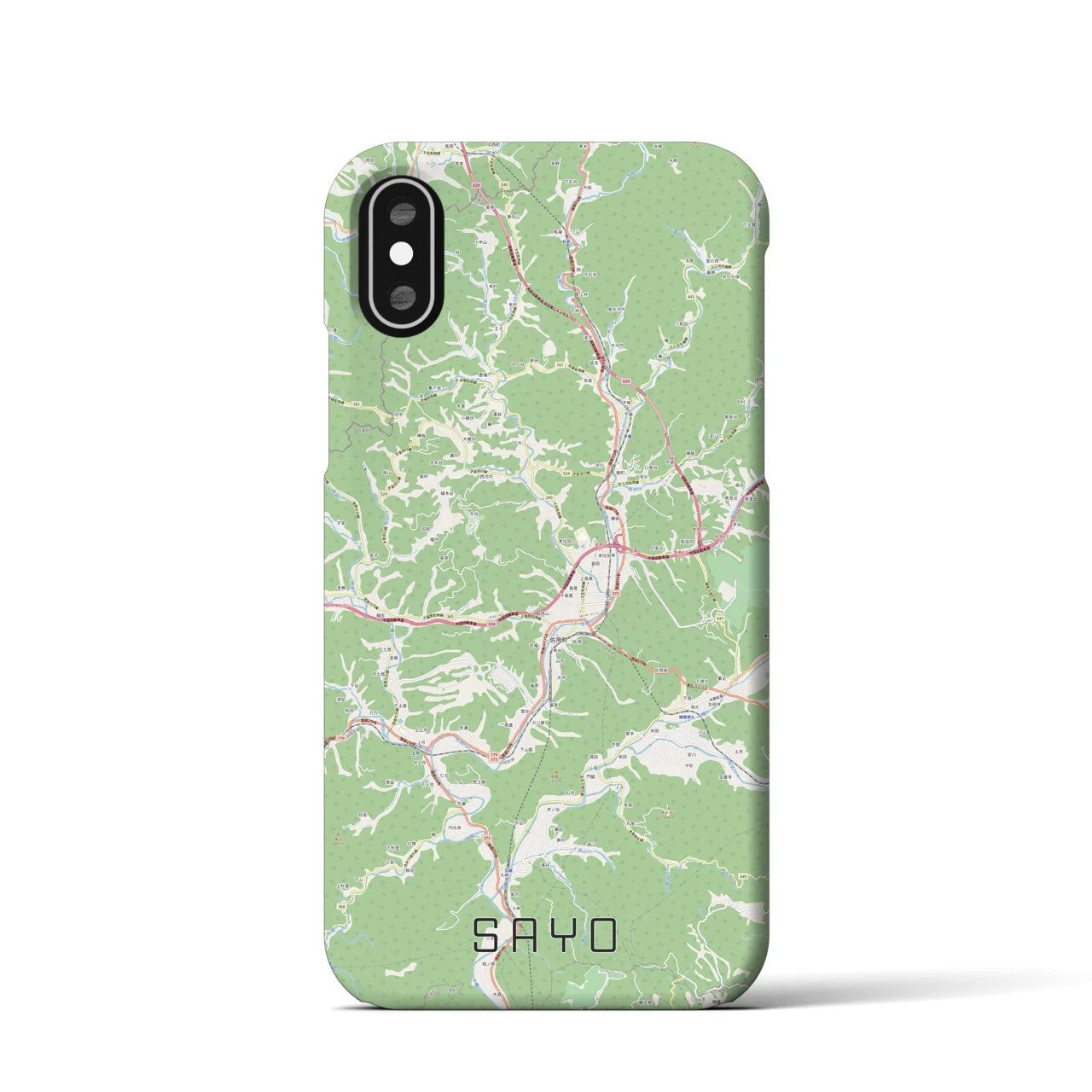 【佐用(兵庫県)】地図柄iPhoneケース(バックカバータイプ)