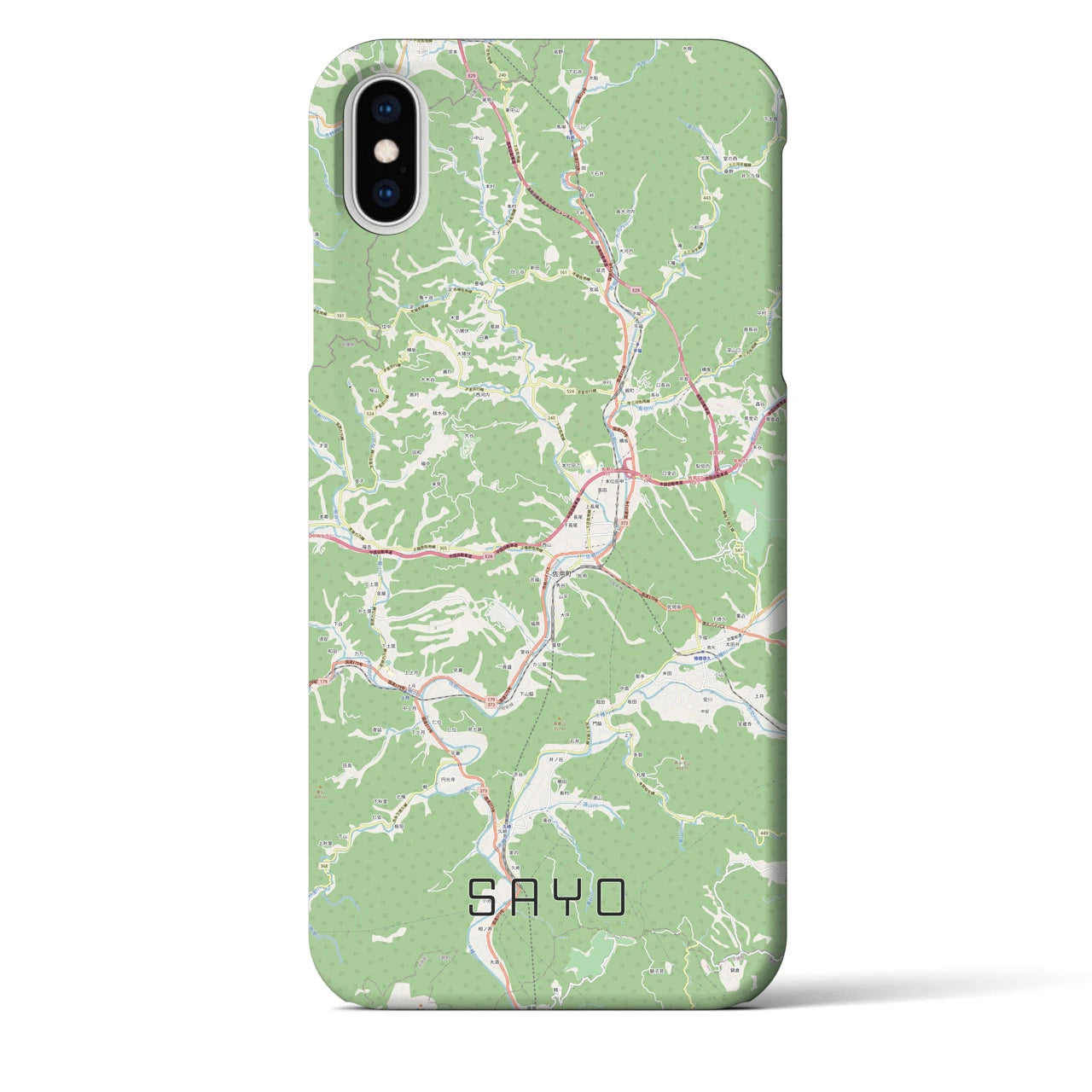 【佐用(兵庫県)】地図柄iPhoneケース(バックカバータイプ)