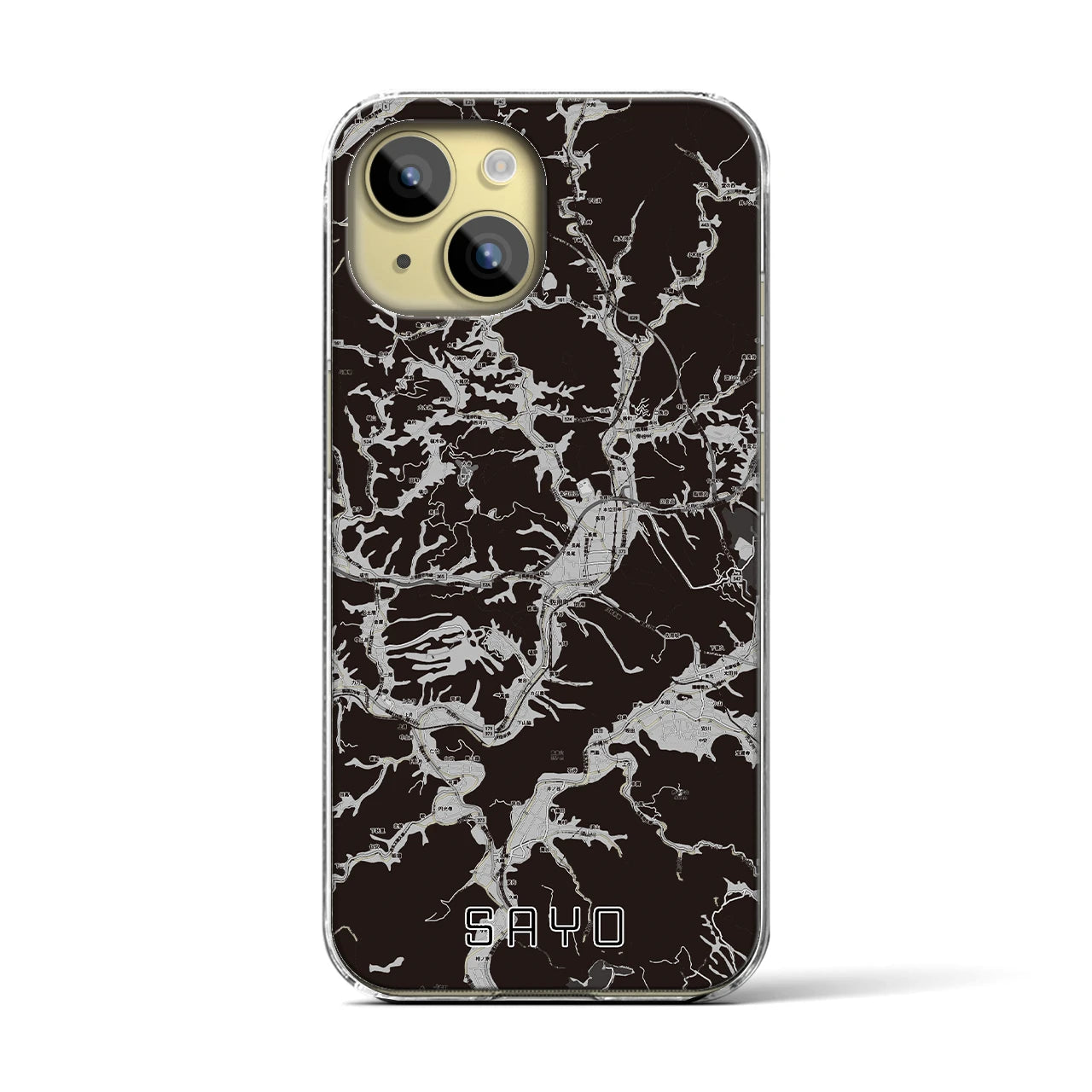 【佐用(兵庫県)】地図柄iPhoneケース(クリアタイプ)