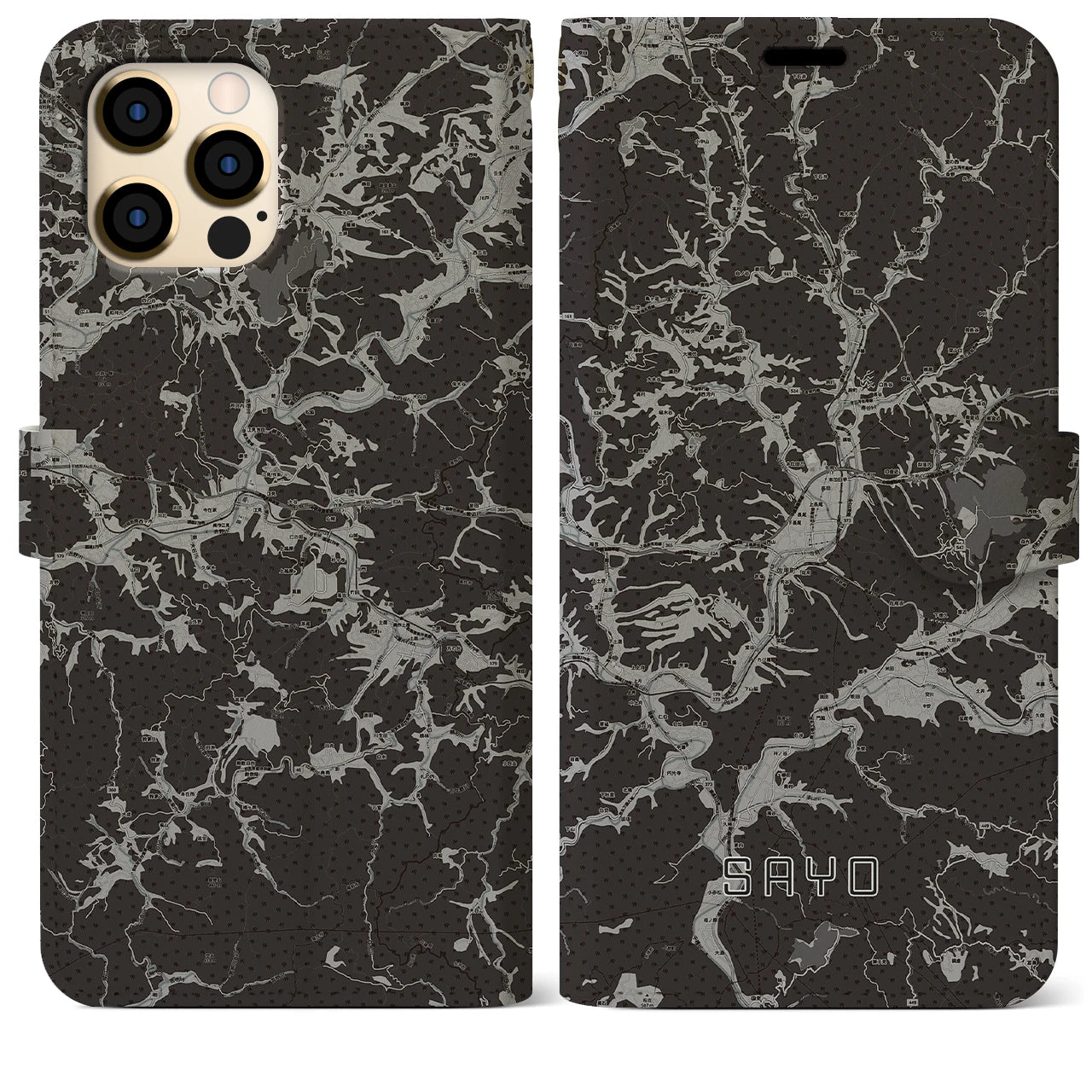 【佐用(兵庫県)】地図柄iPhoneケース(手帳タイプ)